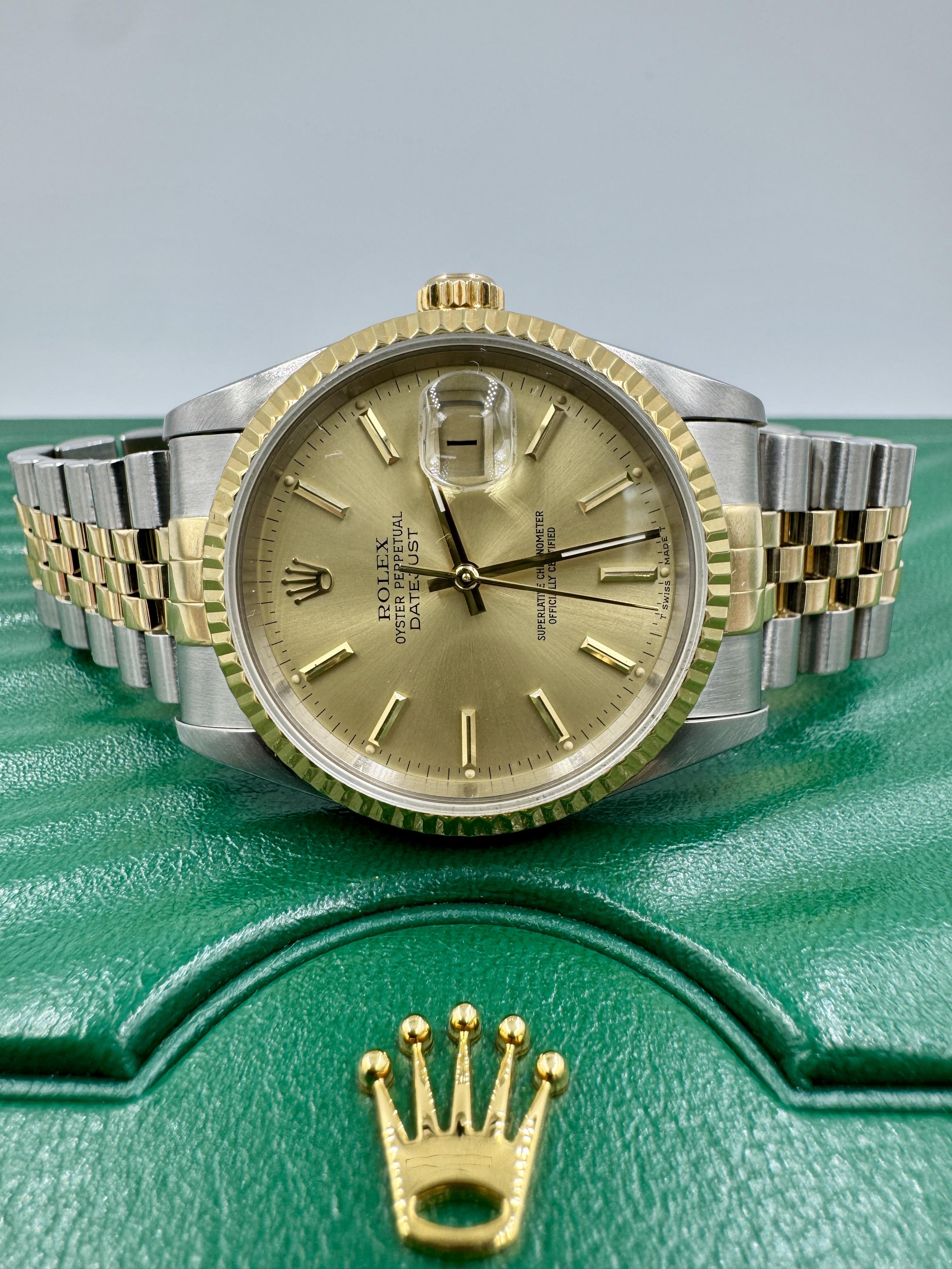 Rolex 16233 Datejust Stainless Steel and 18k 36mm 1991