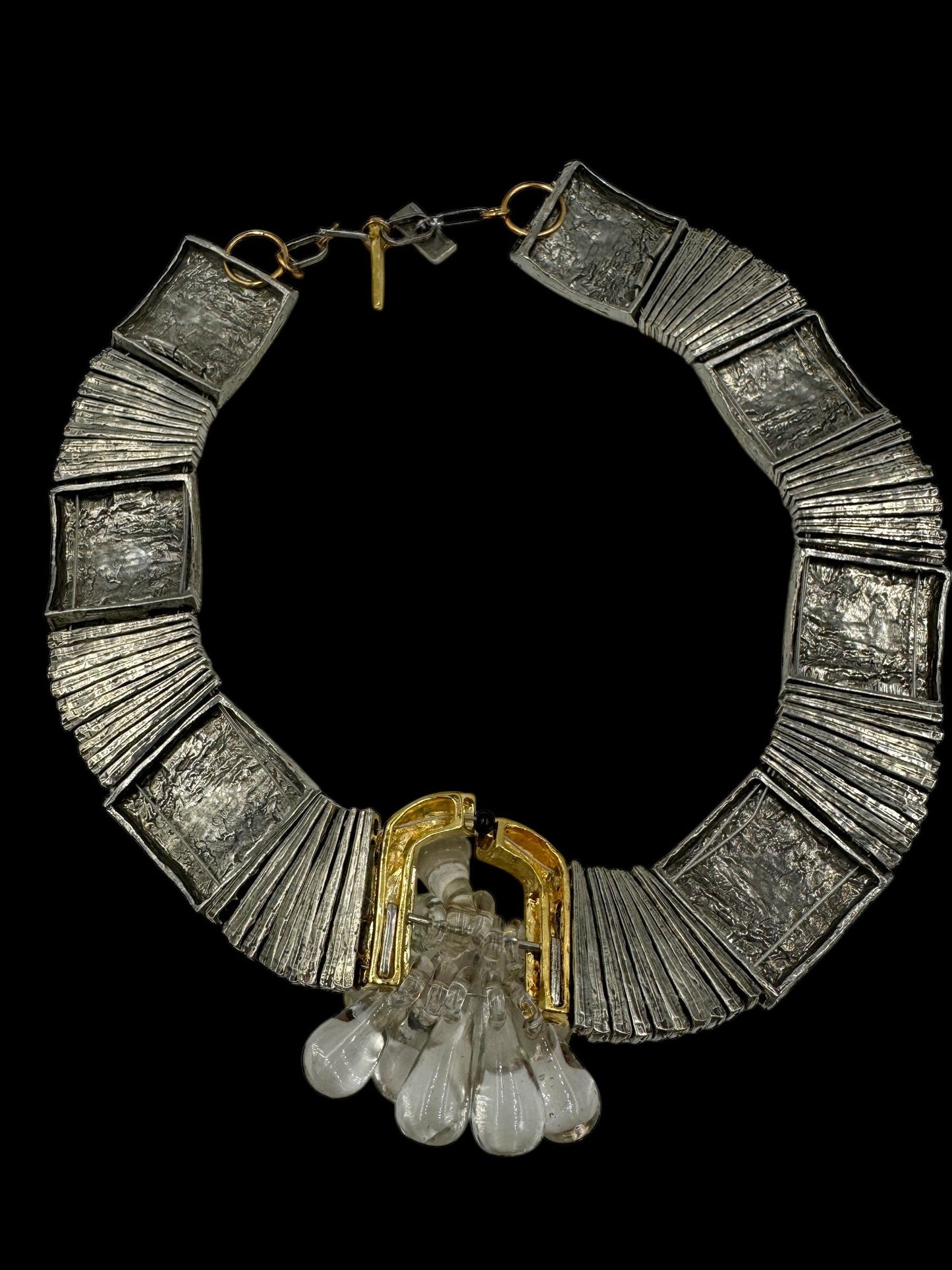 Anne Marie Chagon Parure Brutalist Set Bracelet Neckkace Ring