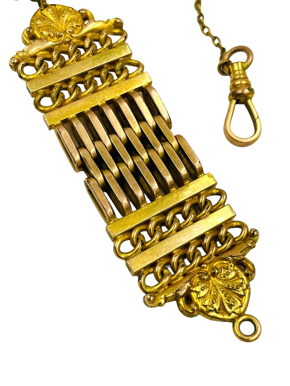 Antique Victorian Filled Large Pocket Watch Chain Vest Clip