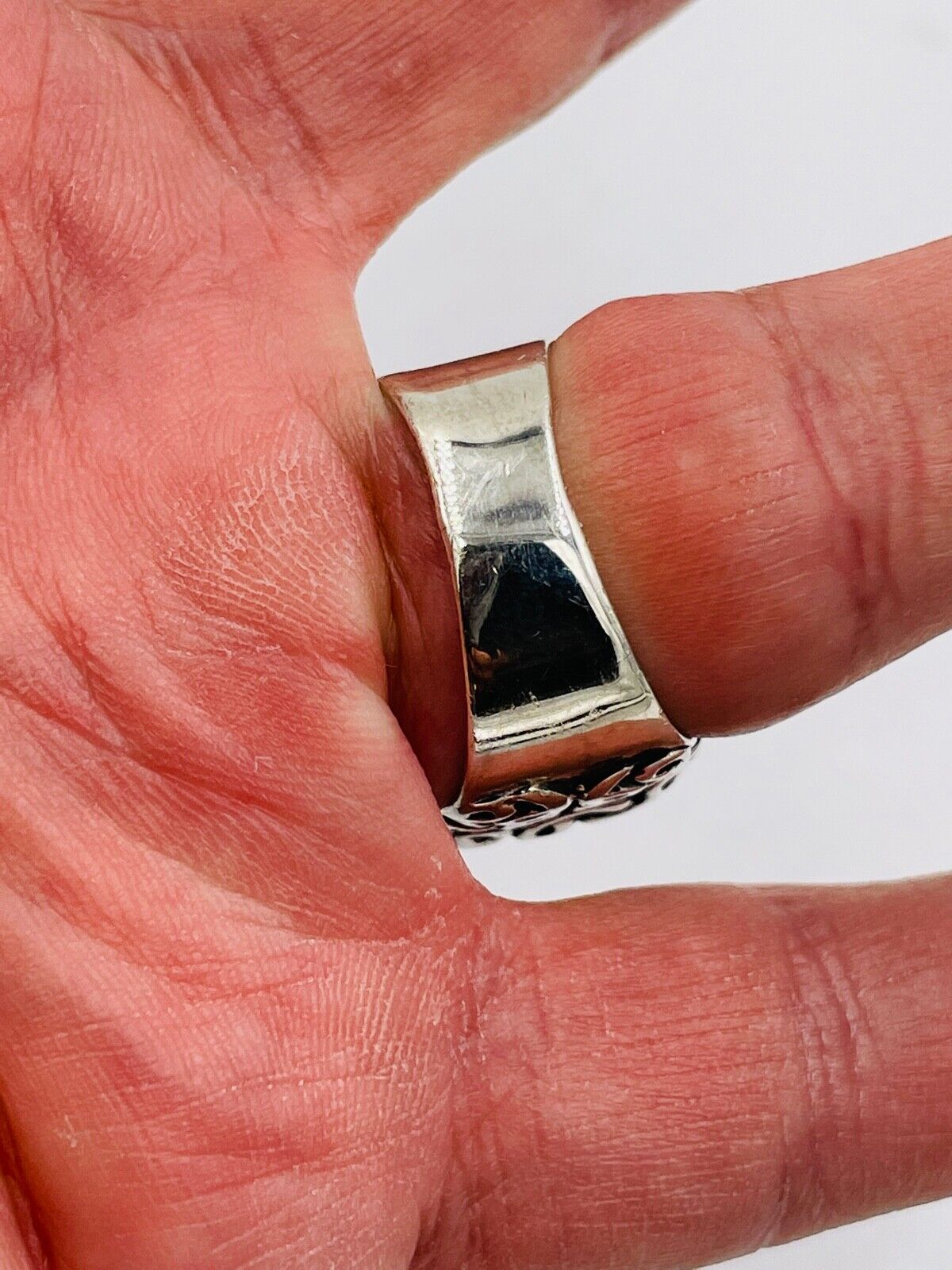 Native American Myra Nastacio Zuni Tribe Sterling Silver Turquois Inlay Ring 69