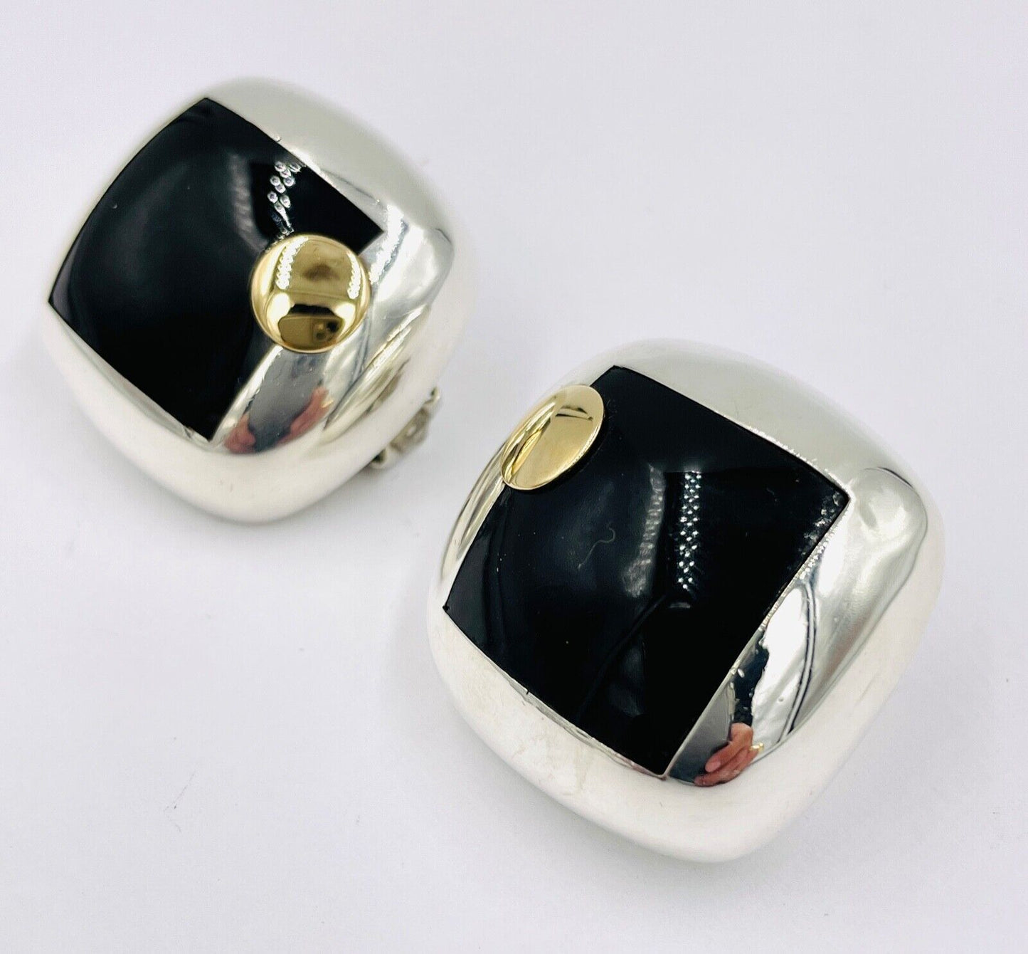 Zina Beverly Hills Sterling Silver Heart Clip Earrings
