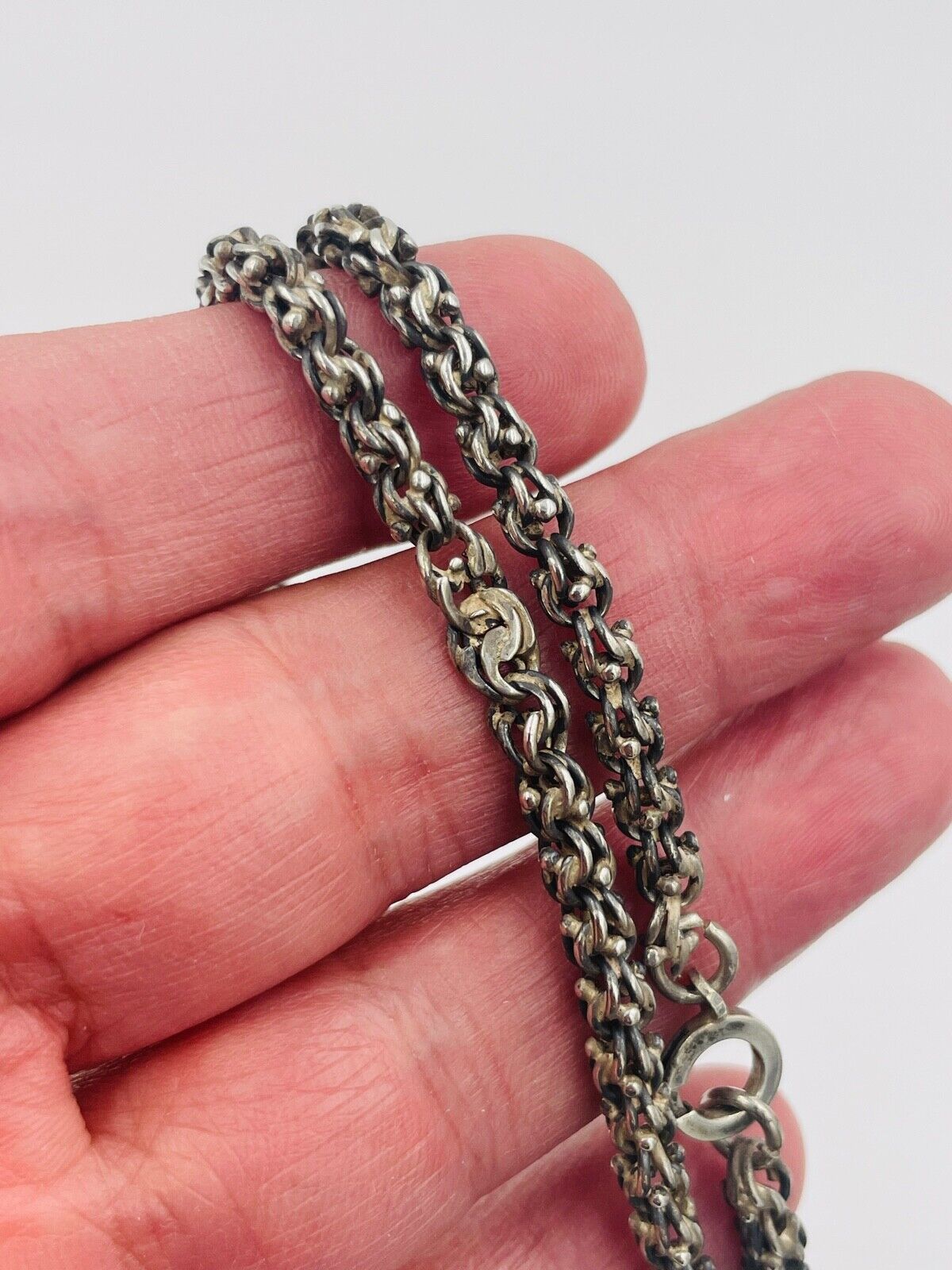 Antique Egyptian Faience Scarab filigree pendant Necklace Brooch Pin 800 Silver