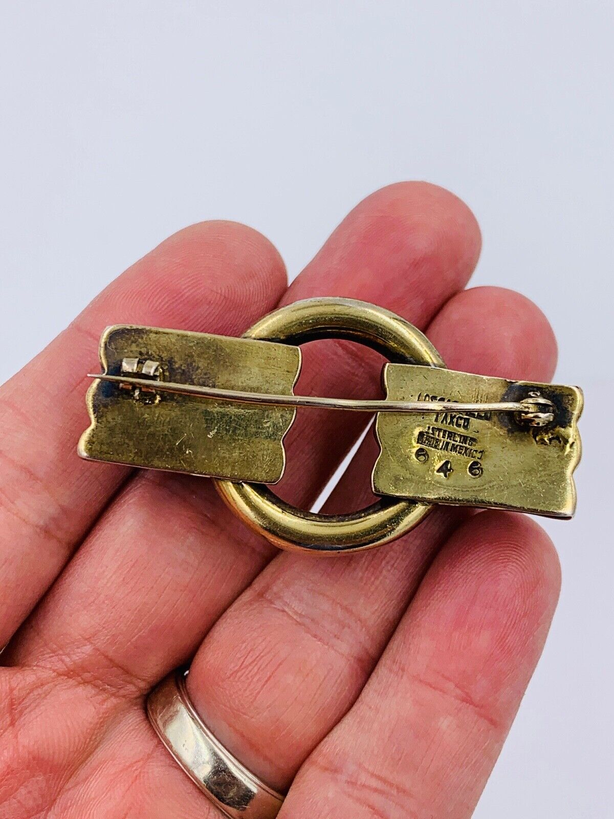 Los Castillo Sterling Silver Brooch Pin Taxco Mexico