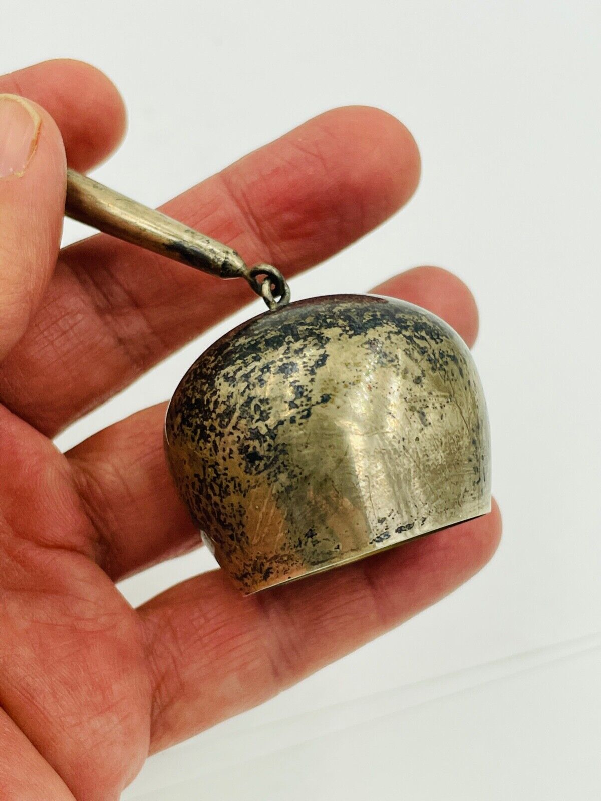Gorham Sterling Silver Candle Snuffer #1196 Wood Handle Antique