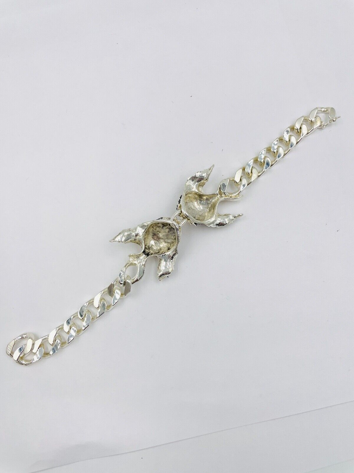 Vintage Sterling Silver Enamel Angel Fish bracelet from Argentina