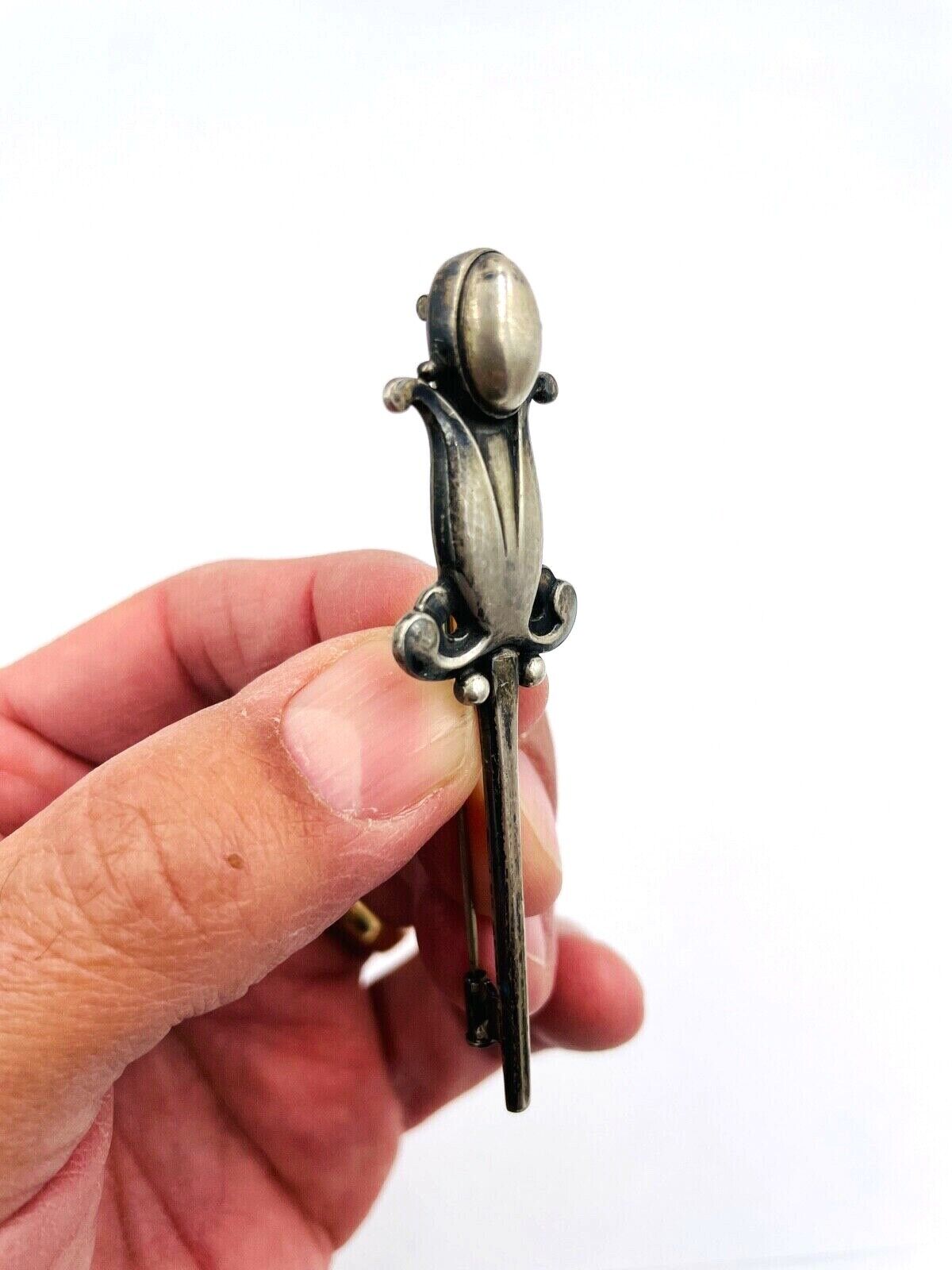 Vintage Georg Jensen Sterling Silver Flower Brooch Pin No. 121