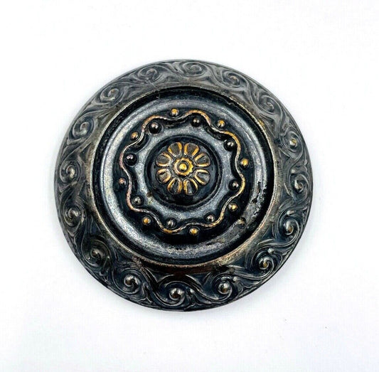 JOSEFF OF HOLLYWOOD RUSSIAN ORNATE DESIGN MEDALLION BROOCH Pendant