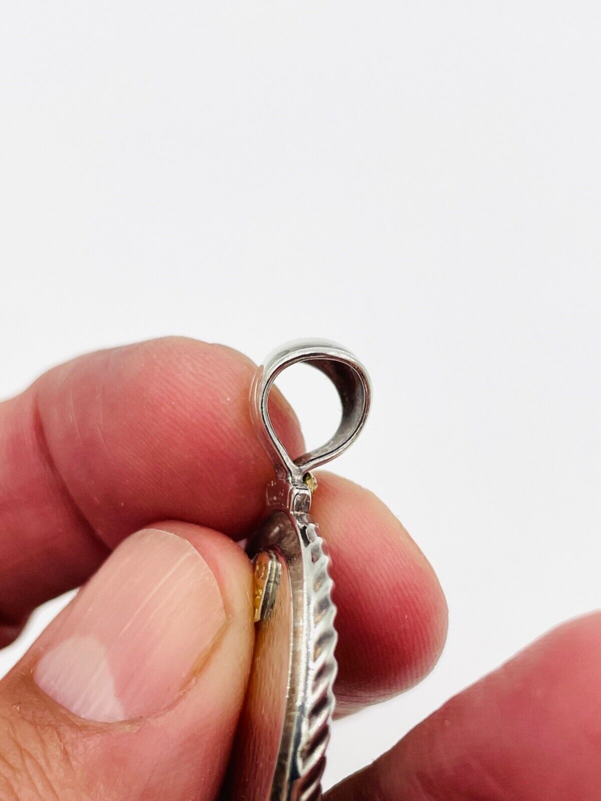 Vintage Sterling Silver 925 18k Yellow Gold Horse Pendant