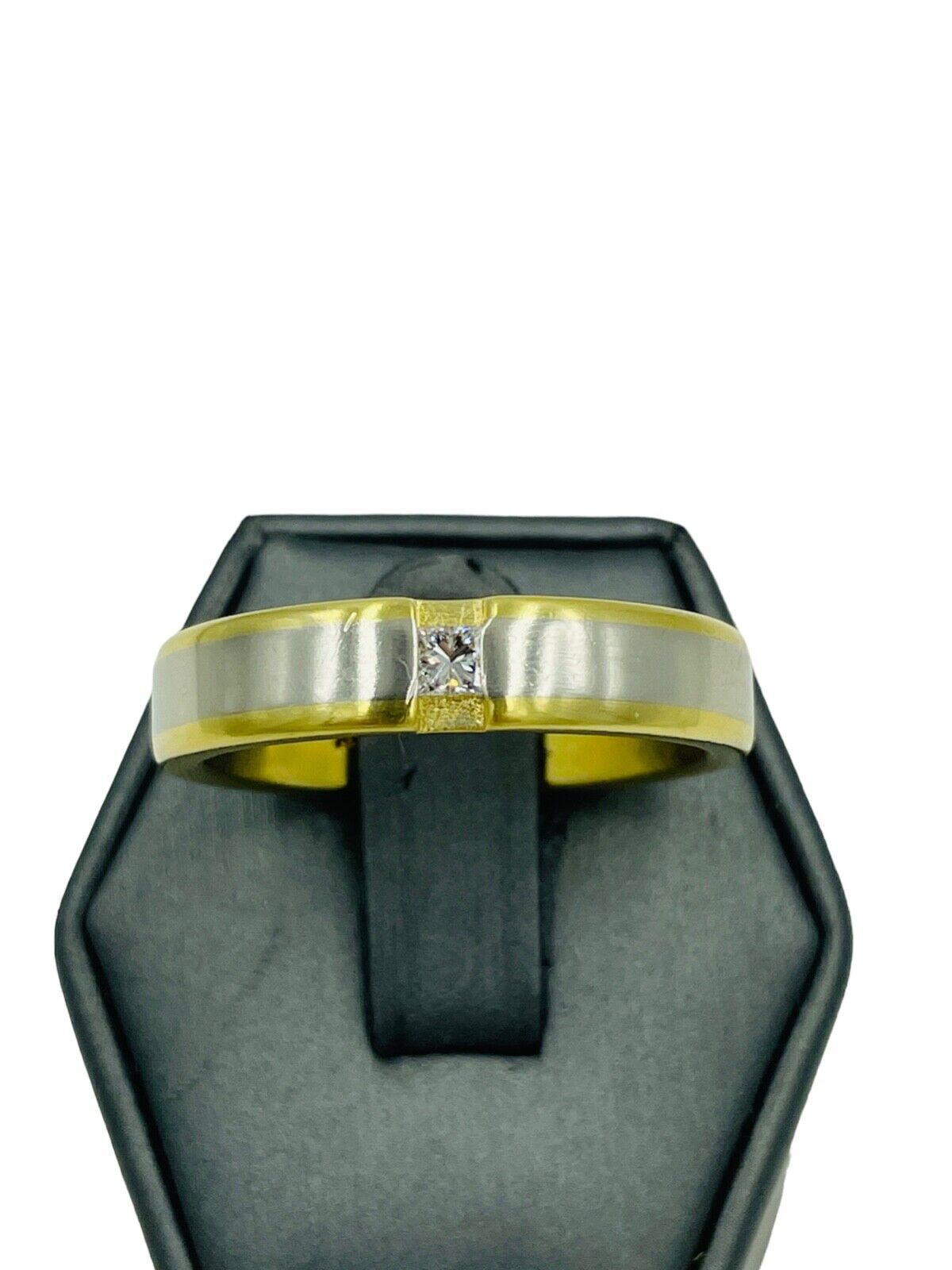 Designer signed Diana Platinum & 18k Gold Ring Band Men's size 12.5 Make Offer