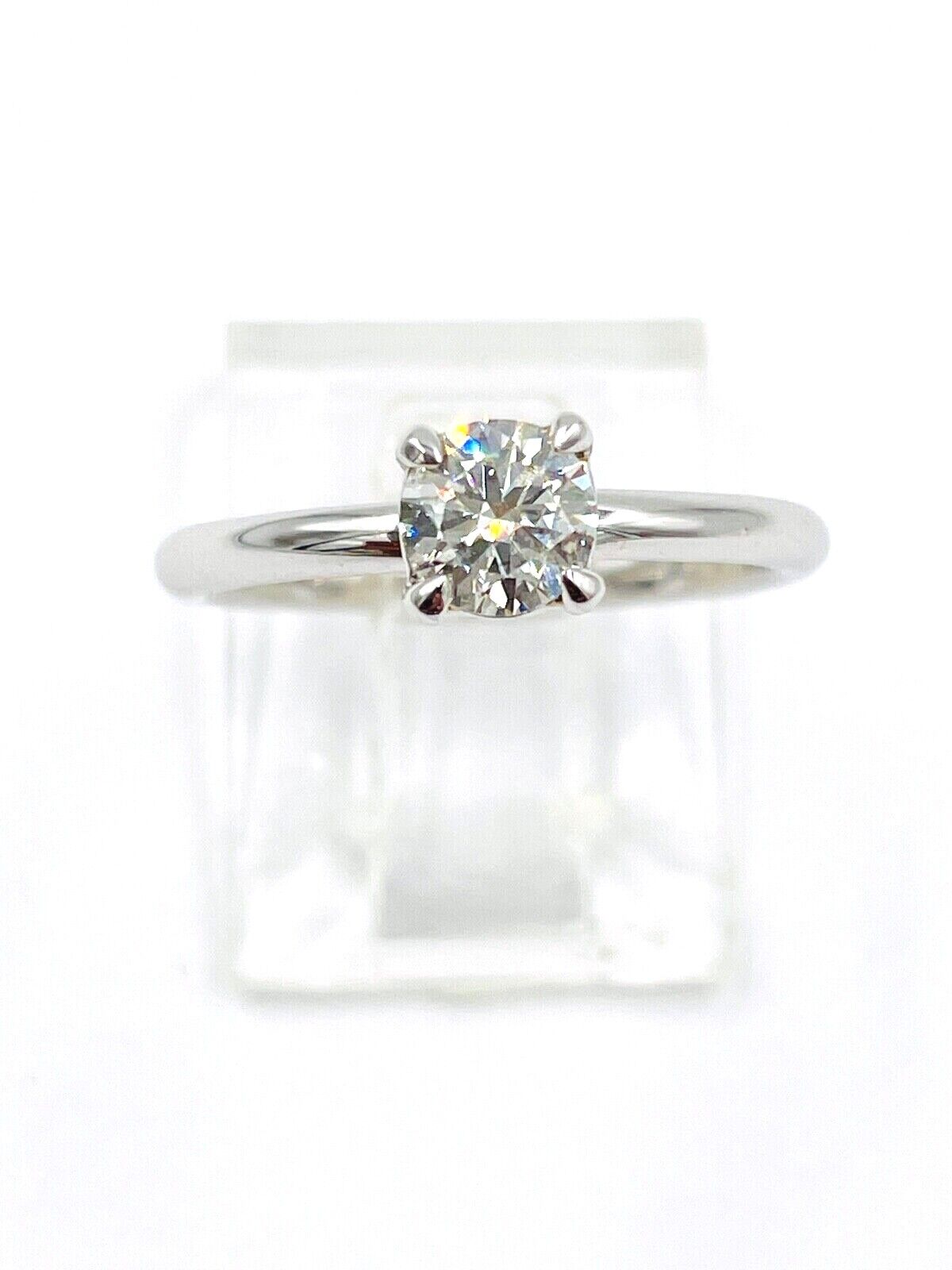 14K White Gold Diamond solitaire Engagement Ring .50ct SI I