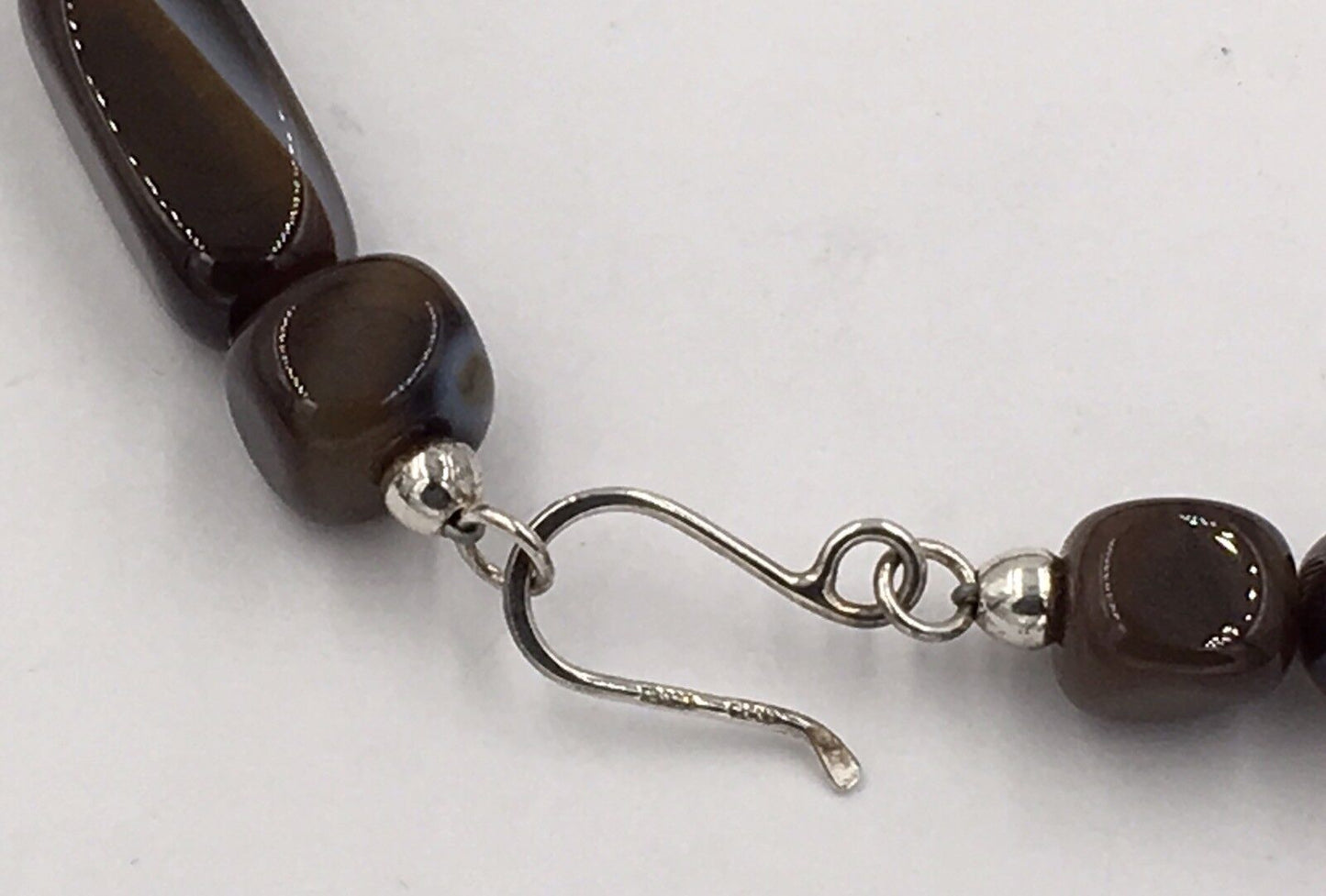 Vintage Jay King Dtr Lace Agate Necklace 37"