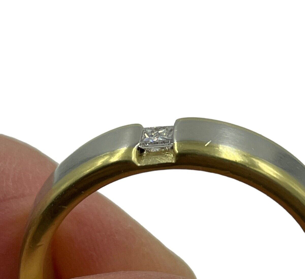 Designer signed Diana Platinum & 18k Gold Ring Band Men's size 12.5 Make Offer