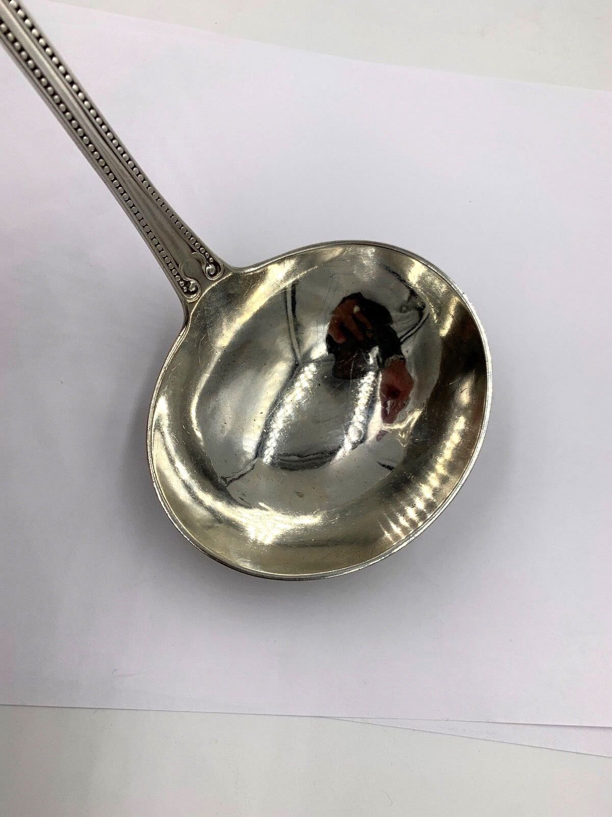 N. Harding, Boston 11 1/4" Coin Silver Ladle Rare 1840's