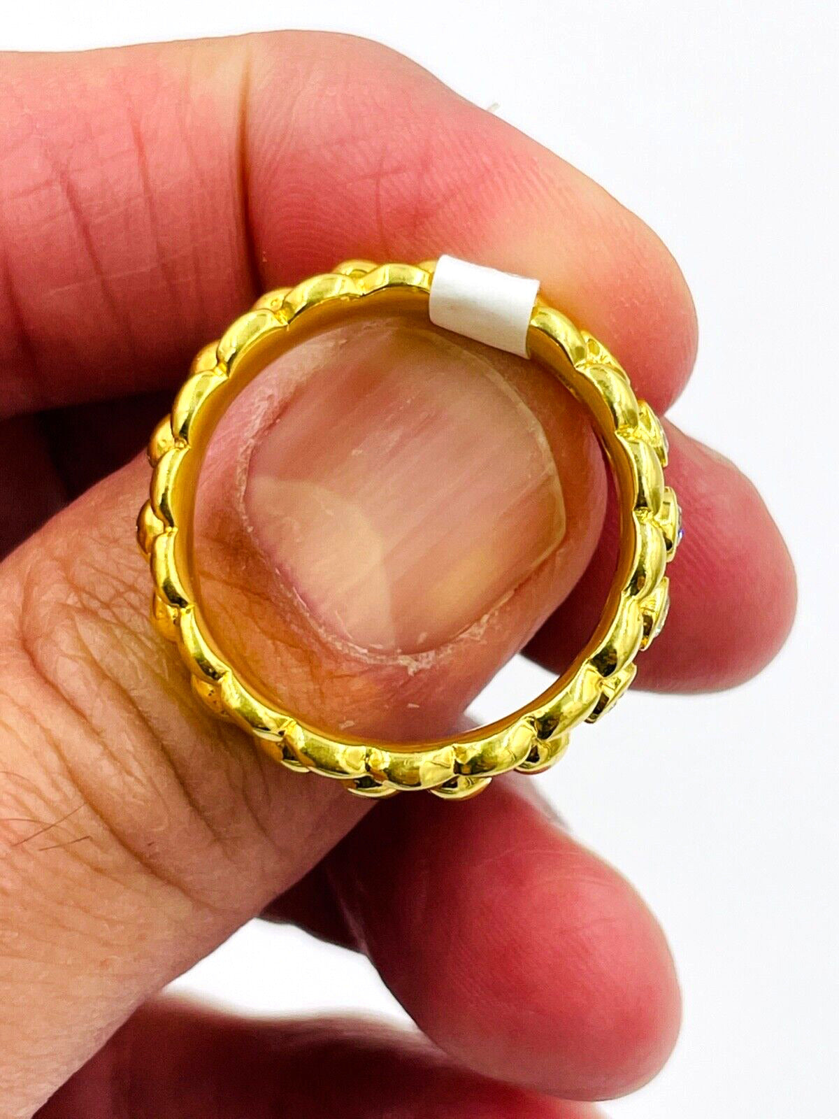 Men's 18k Diamond Engagement Ring Designer signed .24cts VS