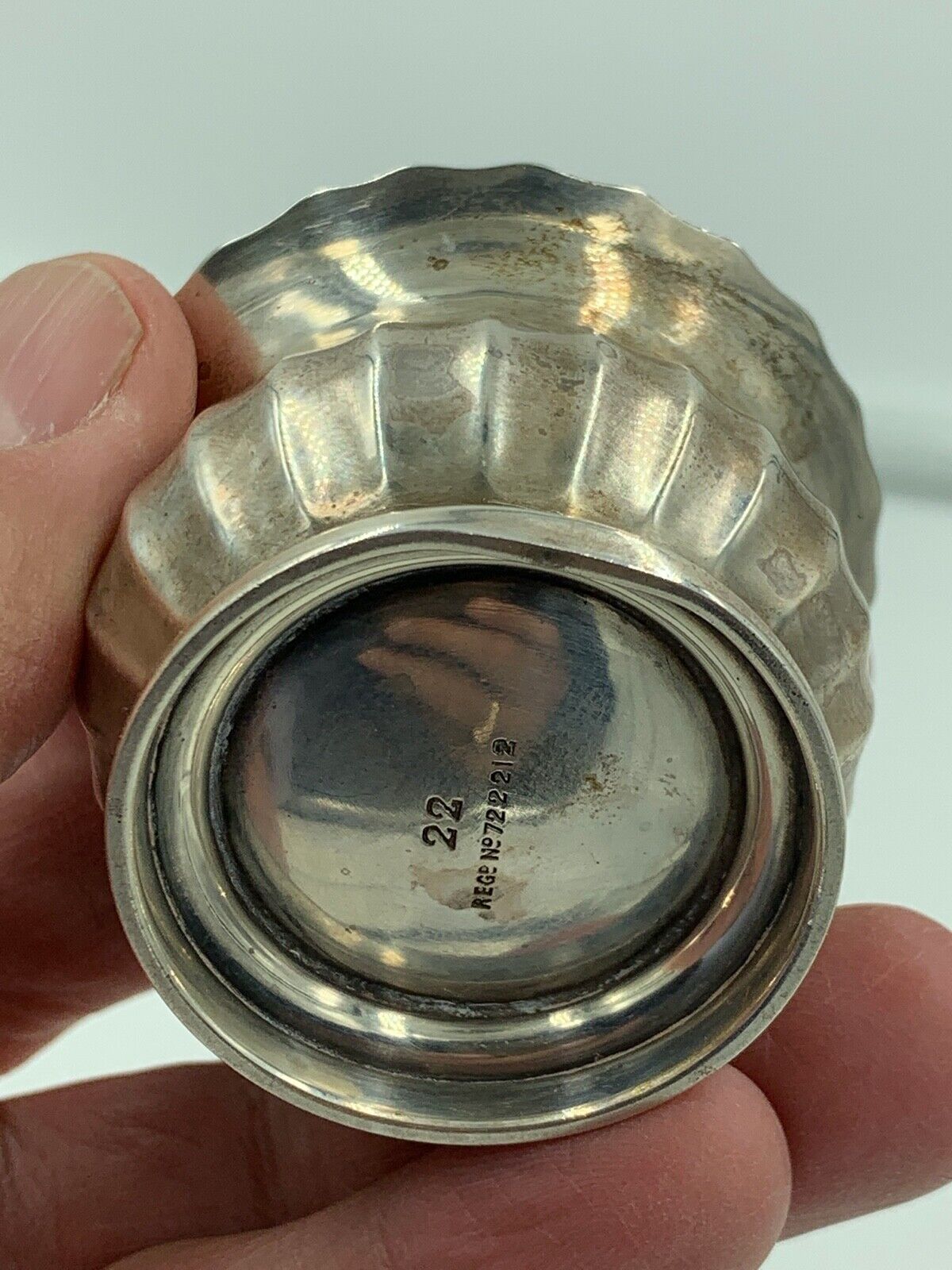 Antique Sterling Silver Suckling Birmingham England Mustard pot