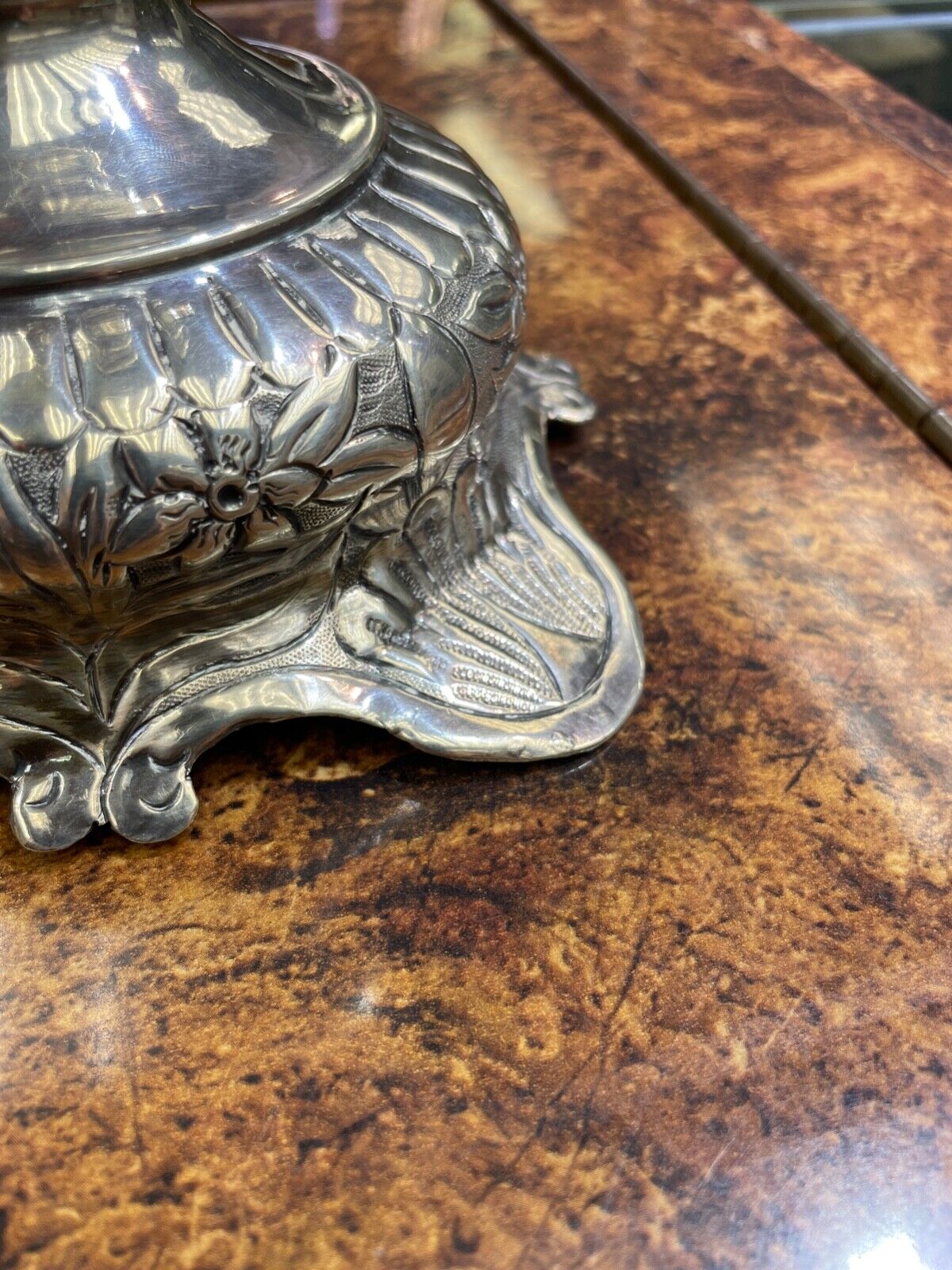Antique Russian 84 Silver Sabbath Candlesticks