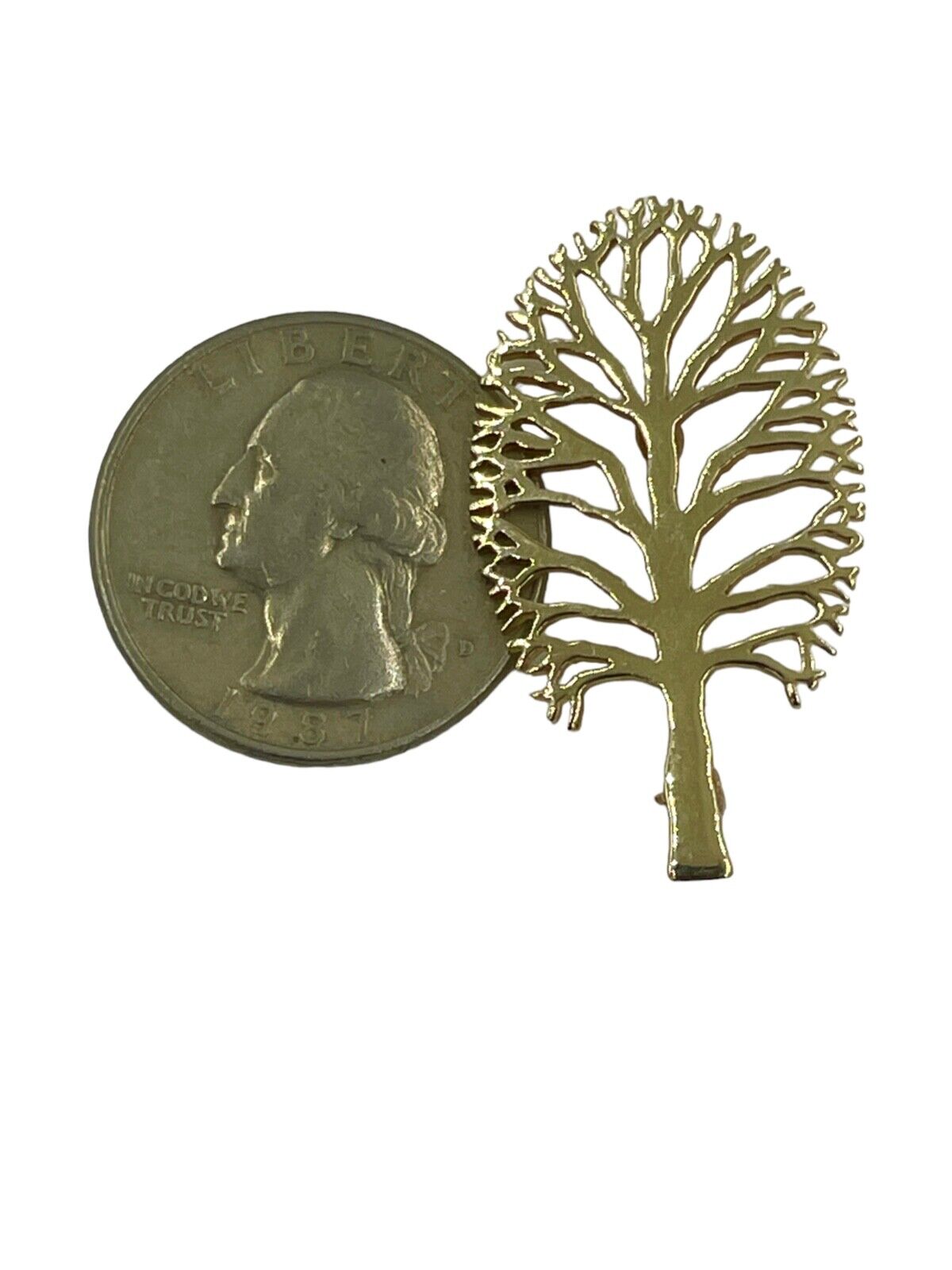 Retired James Avery 60th Anniversary 14k yellow gold Tree Brooch Pin Rare