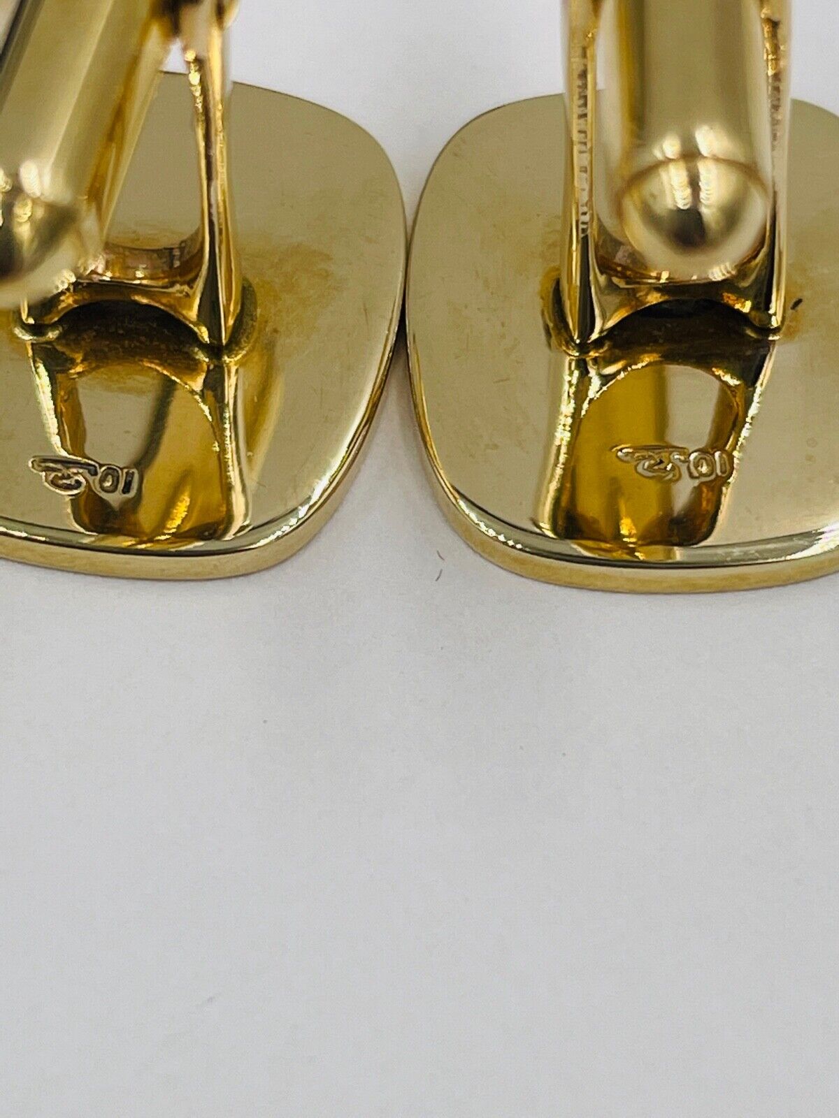 Larter and Son's 10k Yellow gold Cufflinks with box Mid-Century