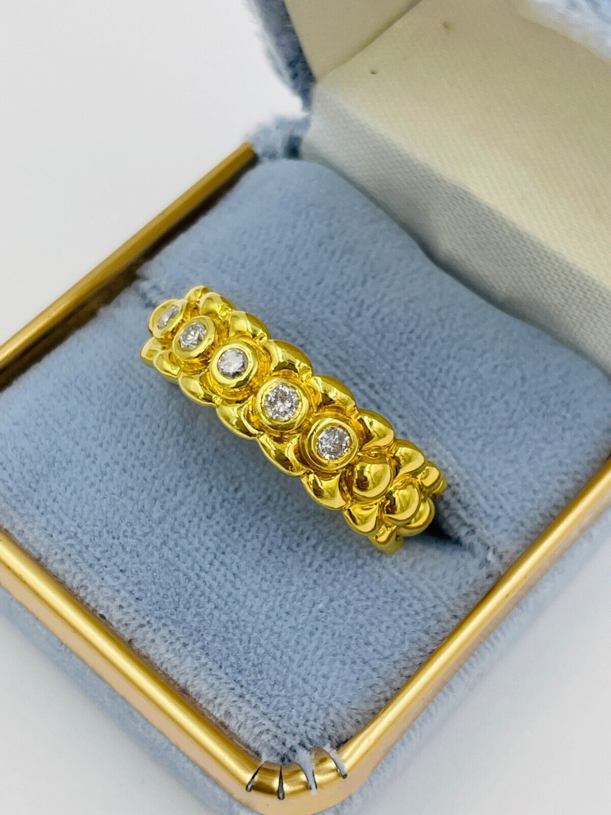 Men's 18k Diamond Engagement Ring Designer signed .24cts VS