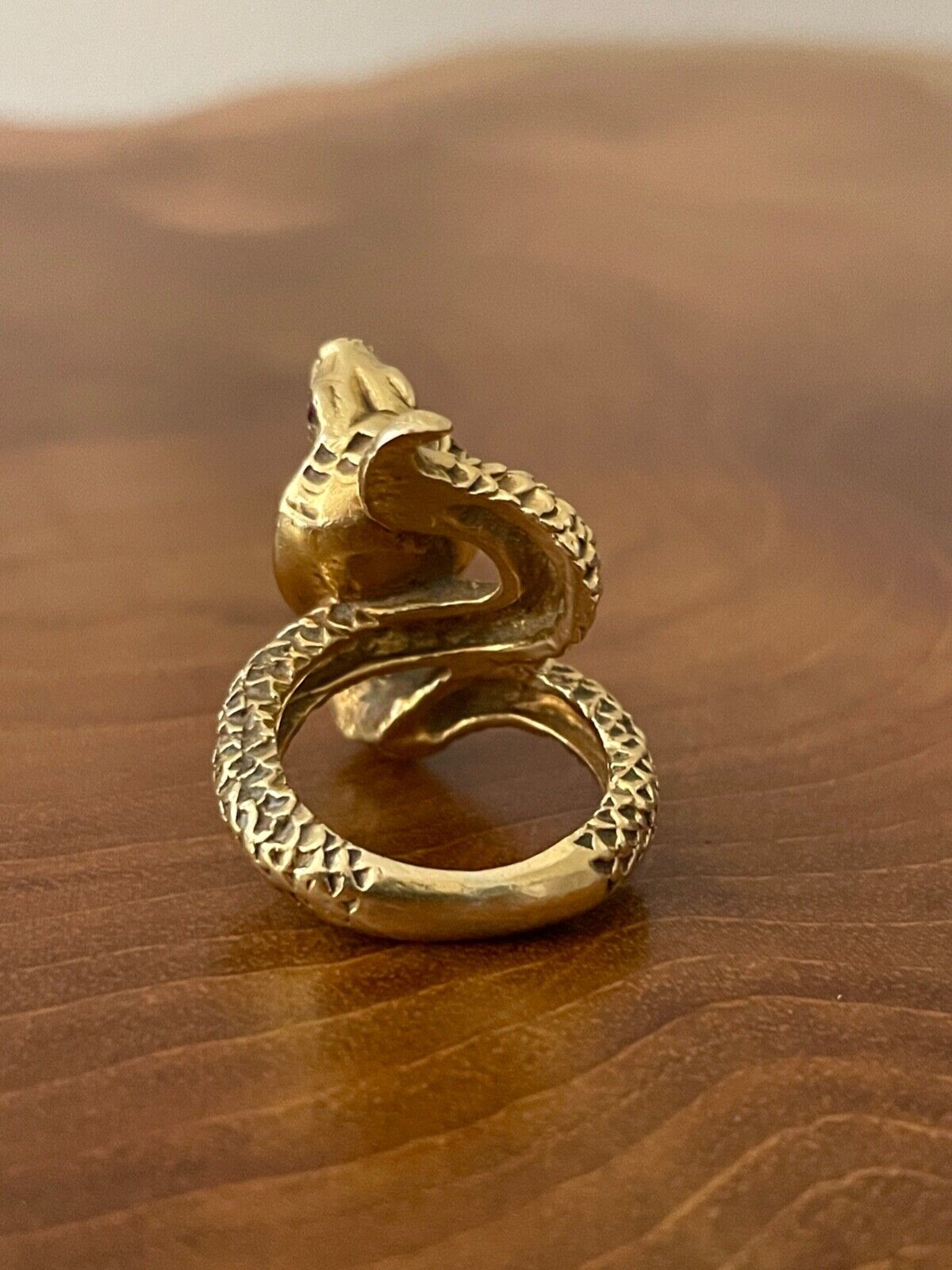 Estate 18k Yellow gold Cobra Snake Ring
