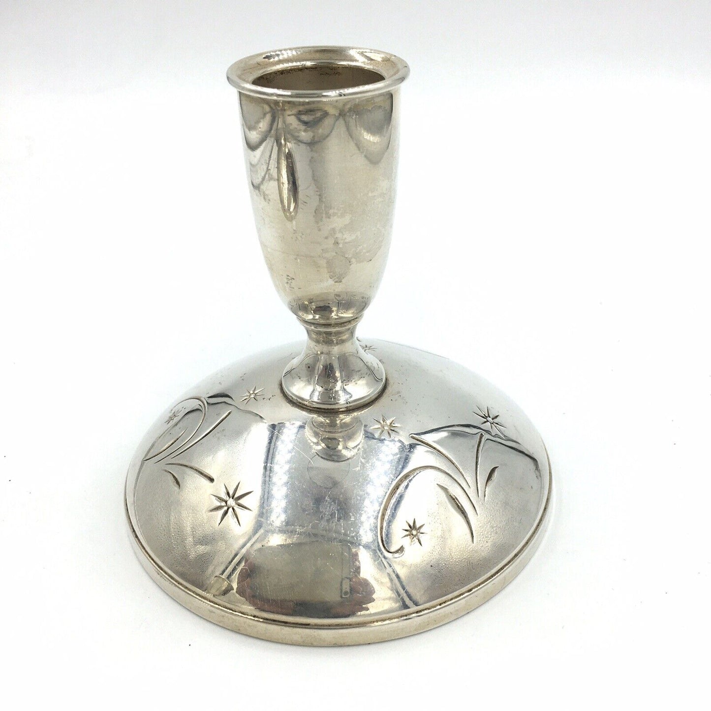 Vintage Gorham Celeste Sterling Silver Candle Holder Stick #1335 Pair