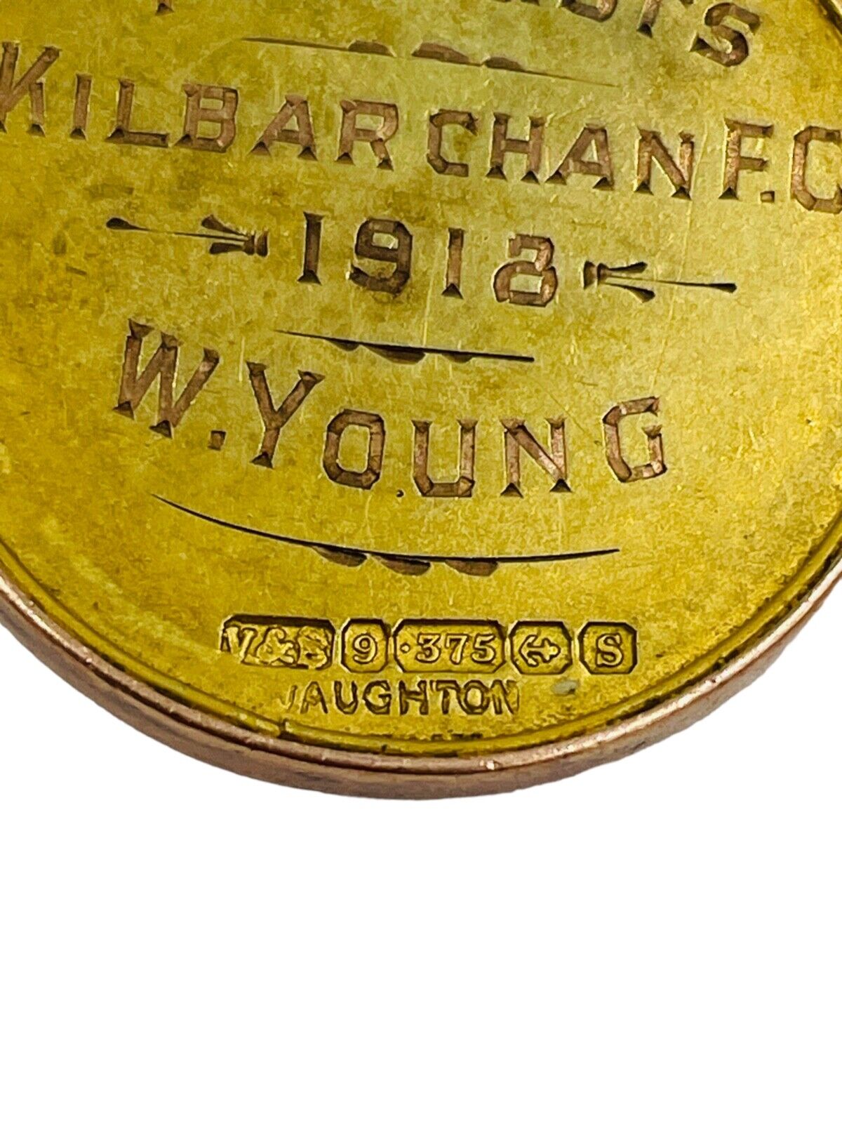 Antique 9ct GOLD Renfrewshire Junior F. A. Challenge Cup 1918 MEDAL AWARD