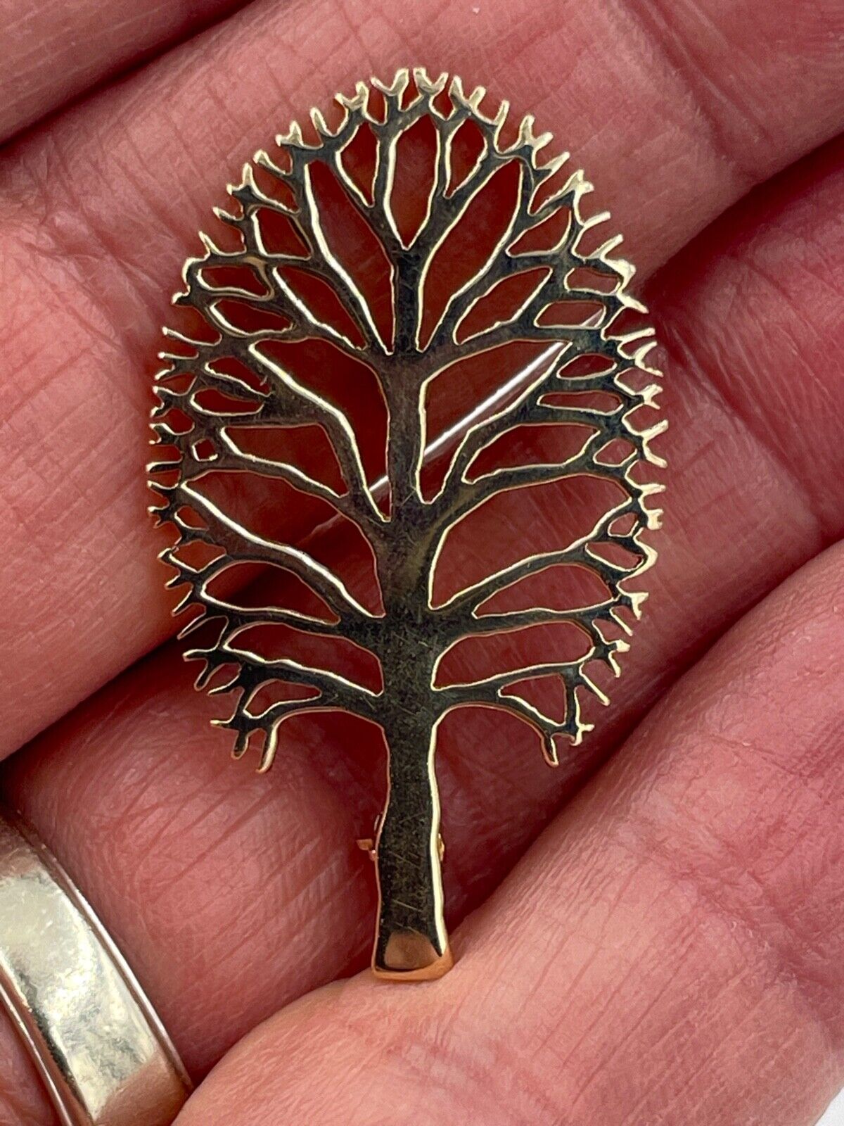 Retired James Avery 60th Anniversary 14k yellow gold Tree Brooch Pin Rare
