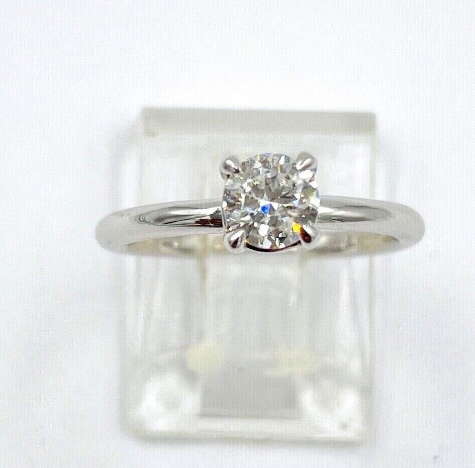 14K White Gold Diamond solitaire Engagement Ring .50ct SI I