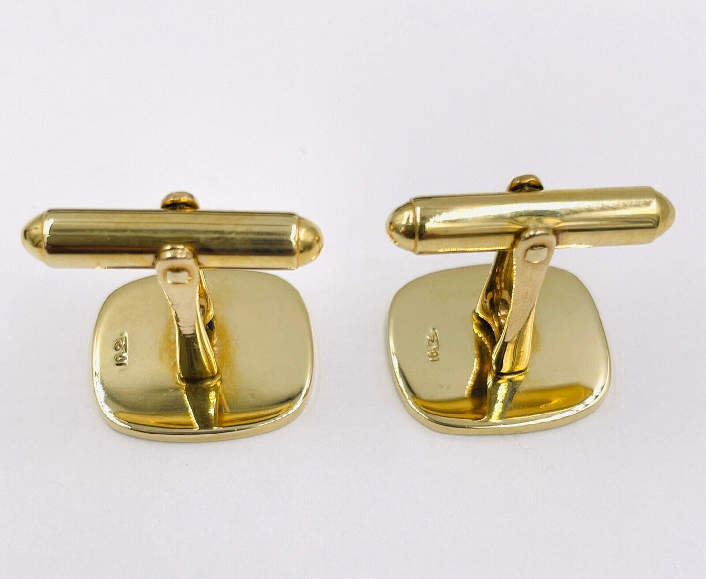 Larter and Son's 10k Yellow gold Cufflinks with box Mid-Century
