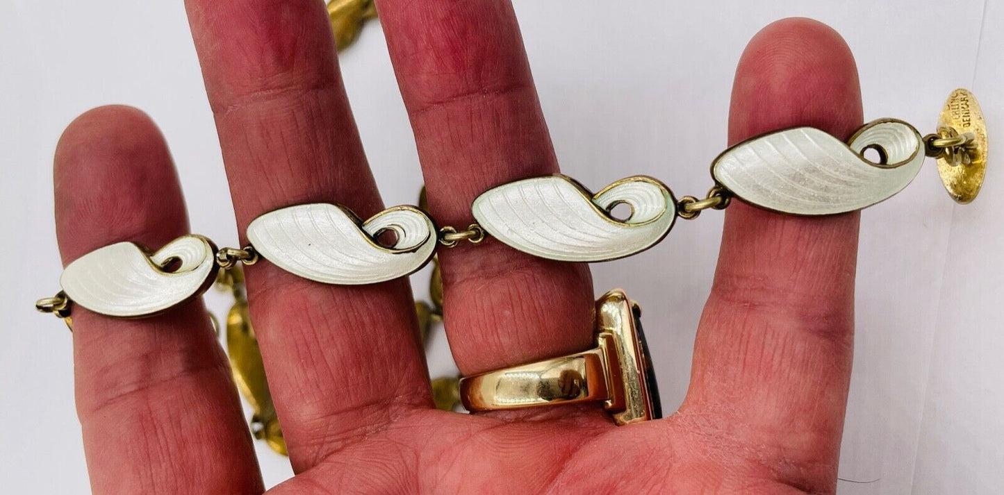 Volmer Bahner Danish sterling silver enamel bracelet necklace earrings Set of 3