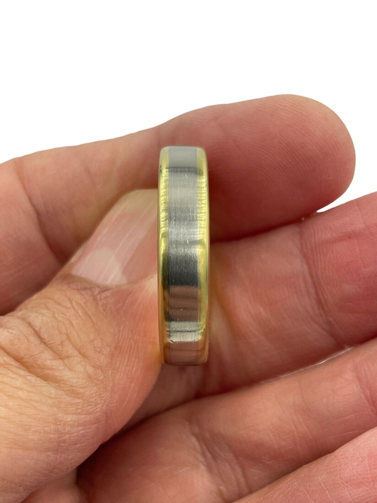 Designer signed Diana Platinum & 18k Gold Ring Band Men's size 12.5 Make Offer