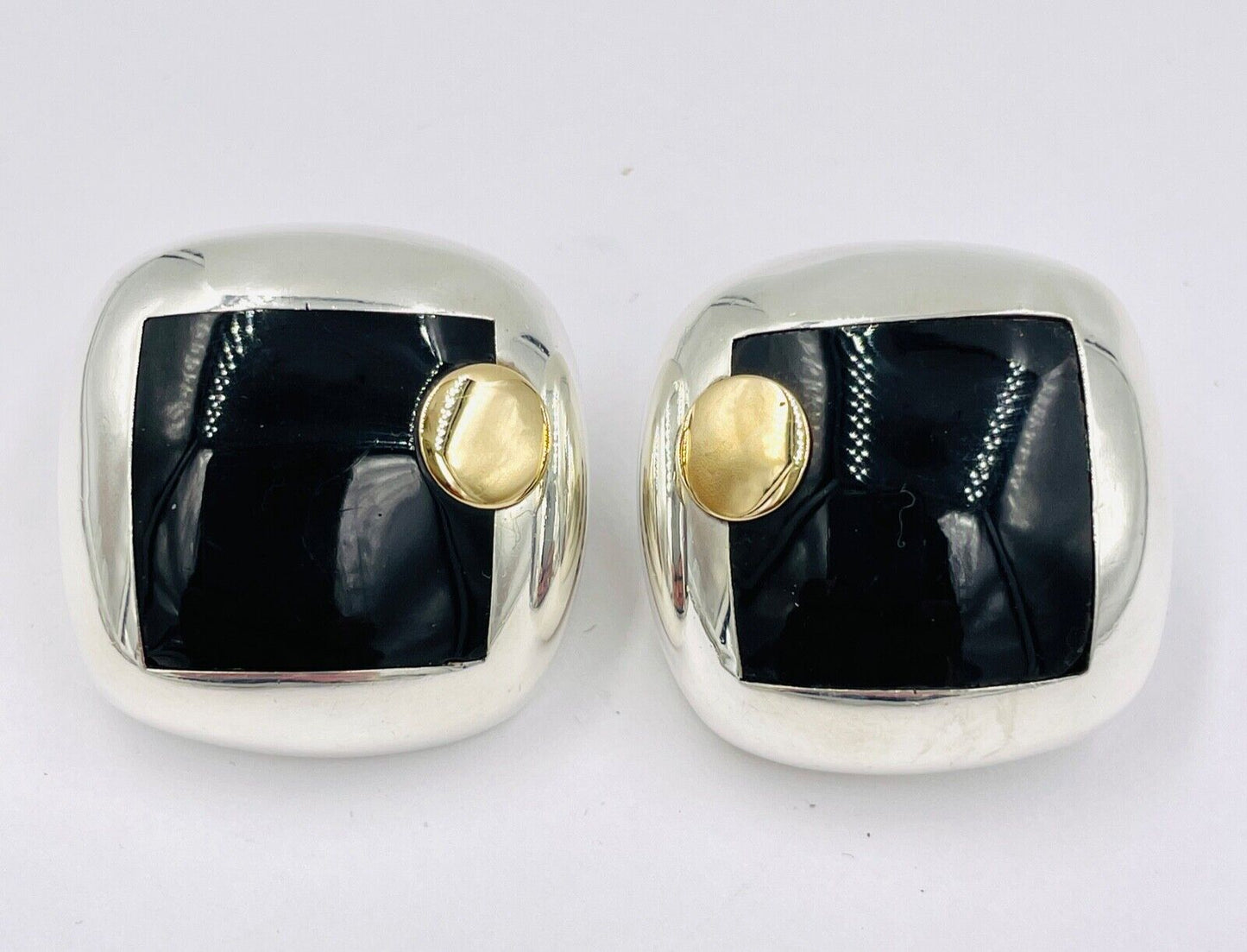 Zina Beverly Hills Sterling Silver Heart Clip Earrings
