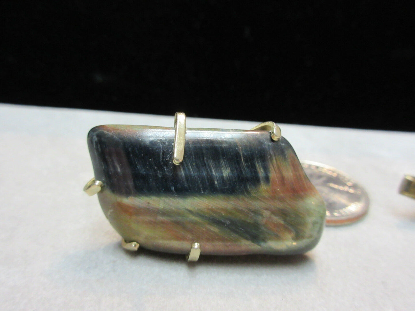 Vintage chunky Tiger's Eye Cufflinks Hand Made