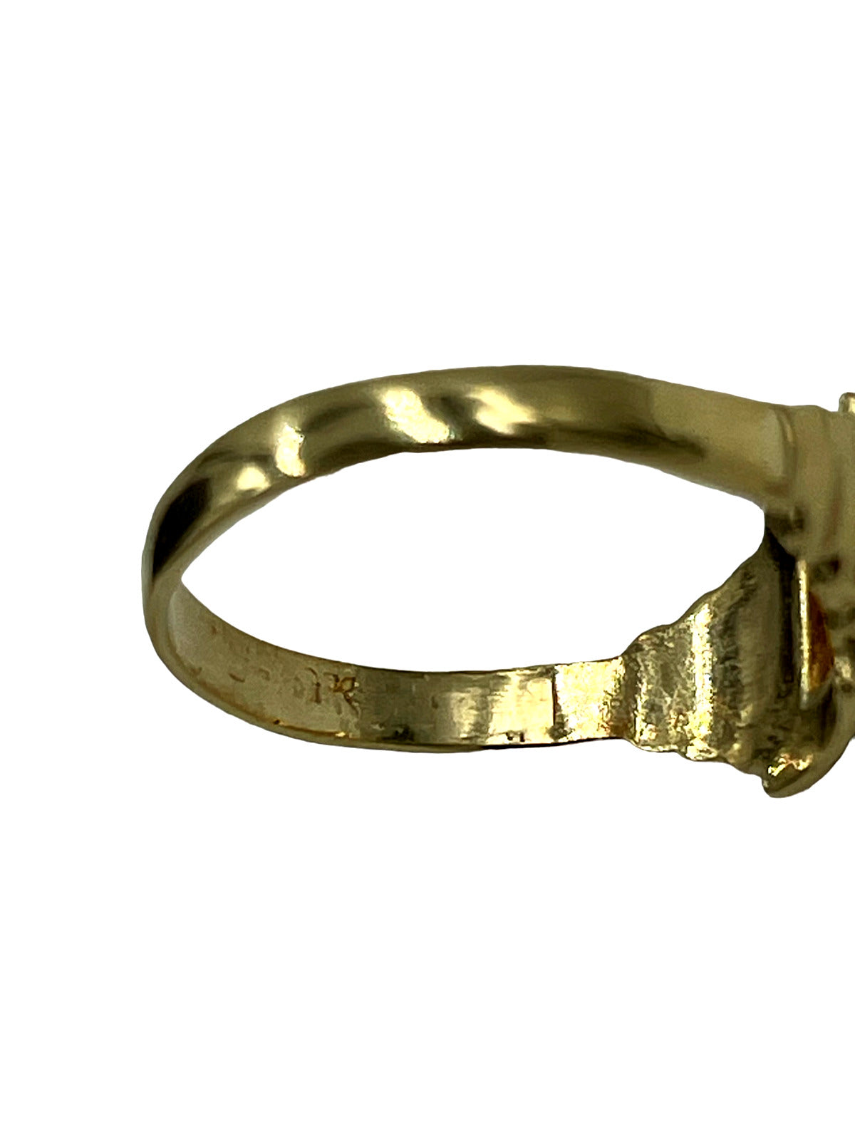 Antique 10K Yellow Gold Ostby & Barton Citrin Child Ring