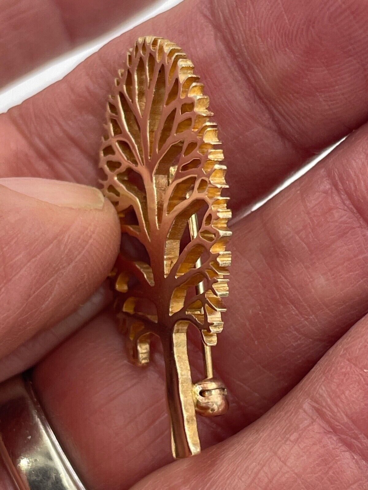 Retired James Avery 60th Anniversary 14k yellow gold Tree Brooch Pin Rare