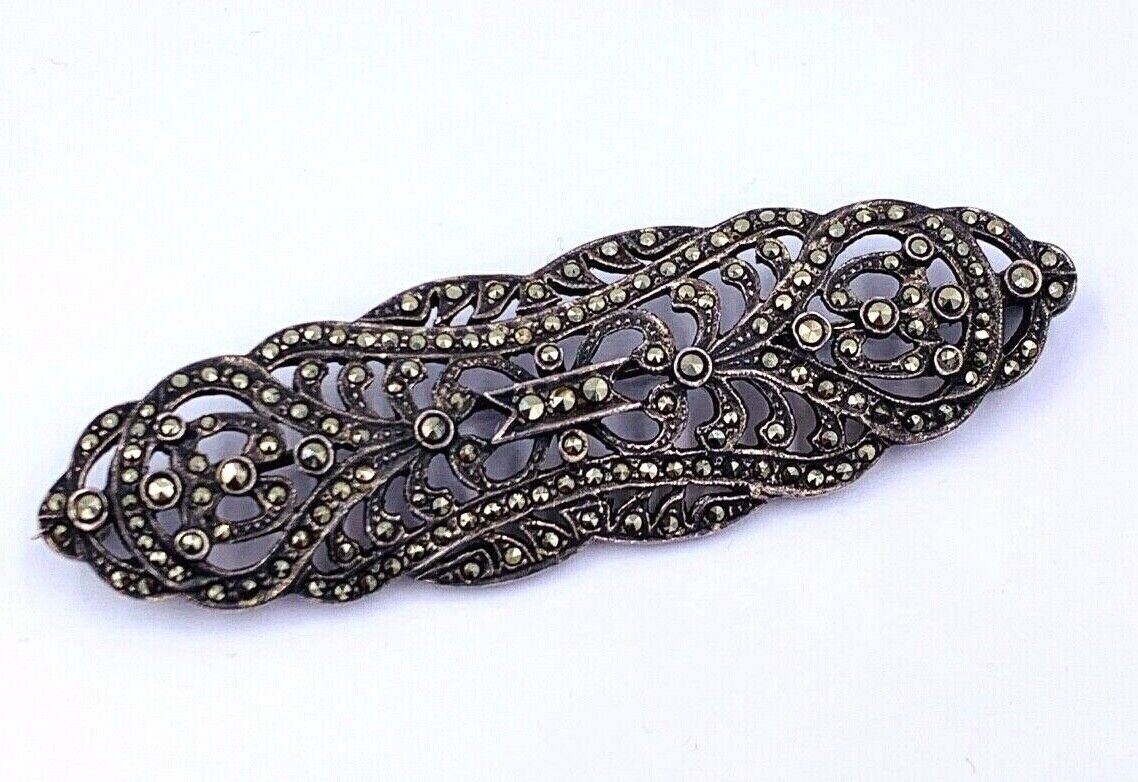 3 ANTIQUE selling MARCASITE brooches, art deco