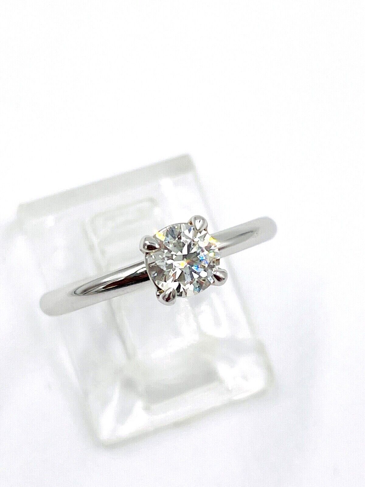 14K White Gold Diamond solitaire Engagement Ring .50ct SI I
