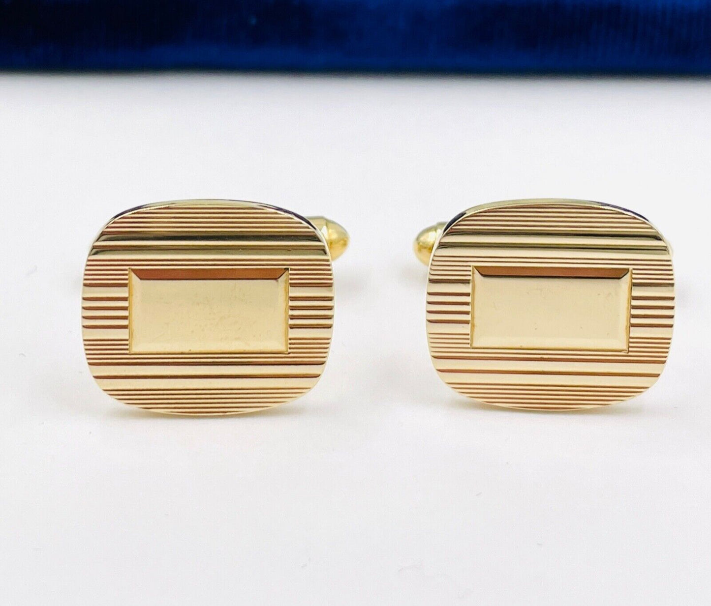 Larter and Son's 10k Yellow gold Cufflinks with box Mid-Century