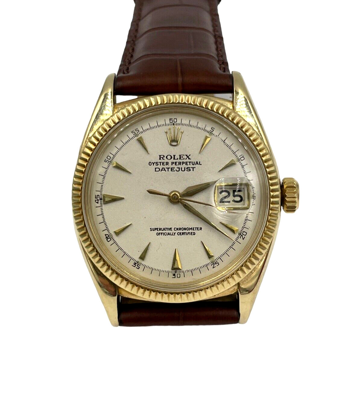 Rolex datejust 14k discount gold