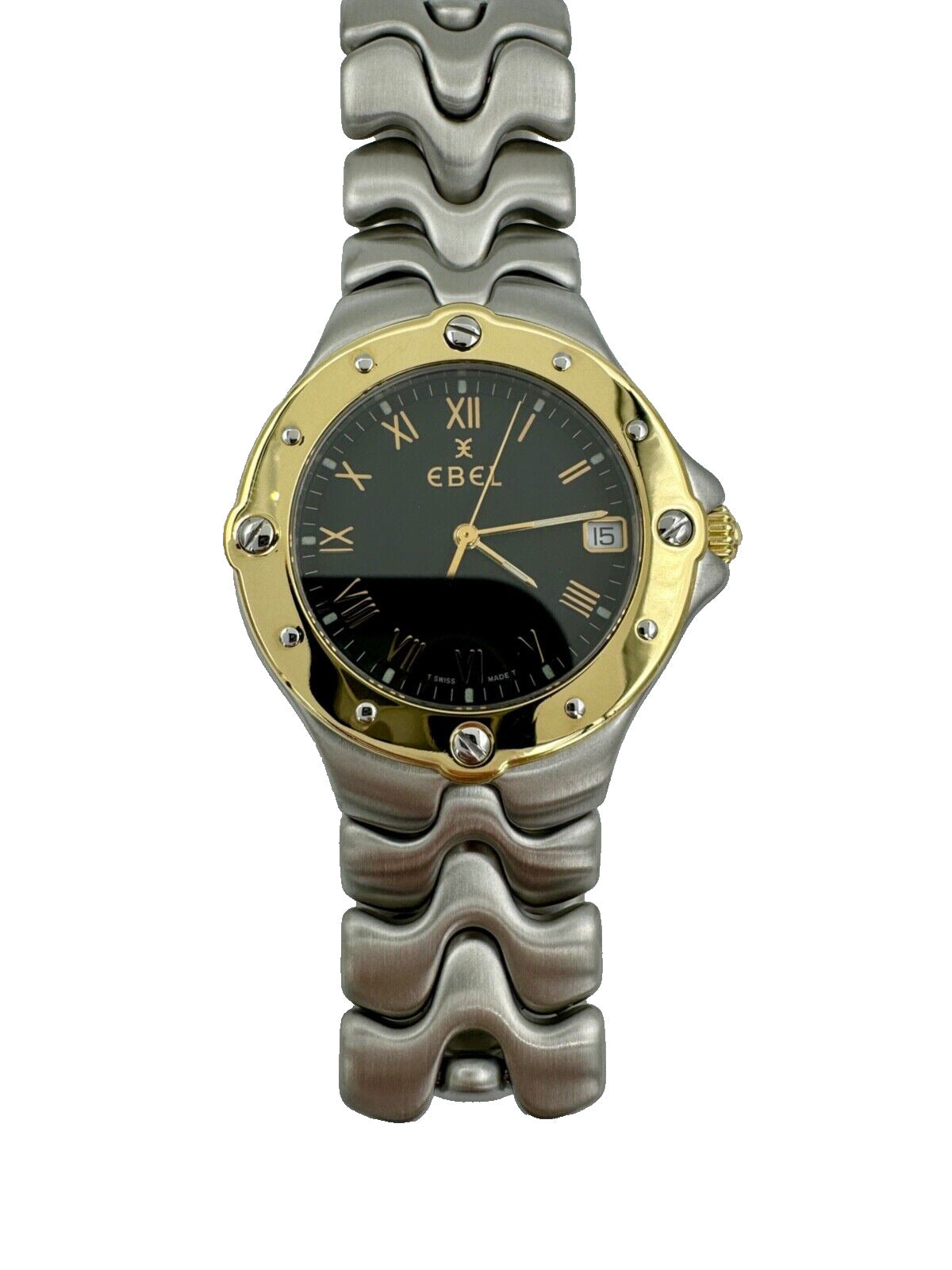 Ebel Sport Wave 18k gold bezel SS Quartz Men's Watch