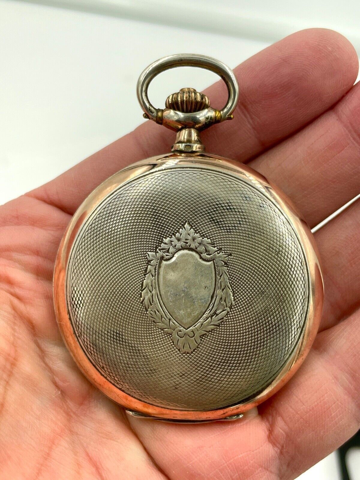 Antique Omega pocket watch Switzerland .800 Silver Full Hunter 52mm
