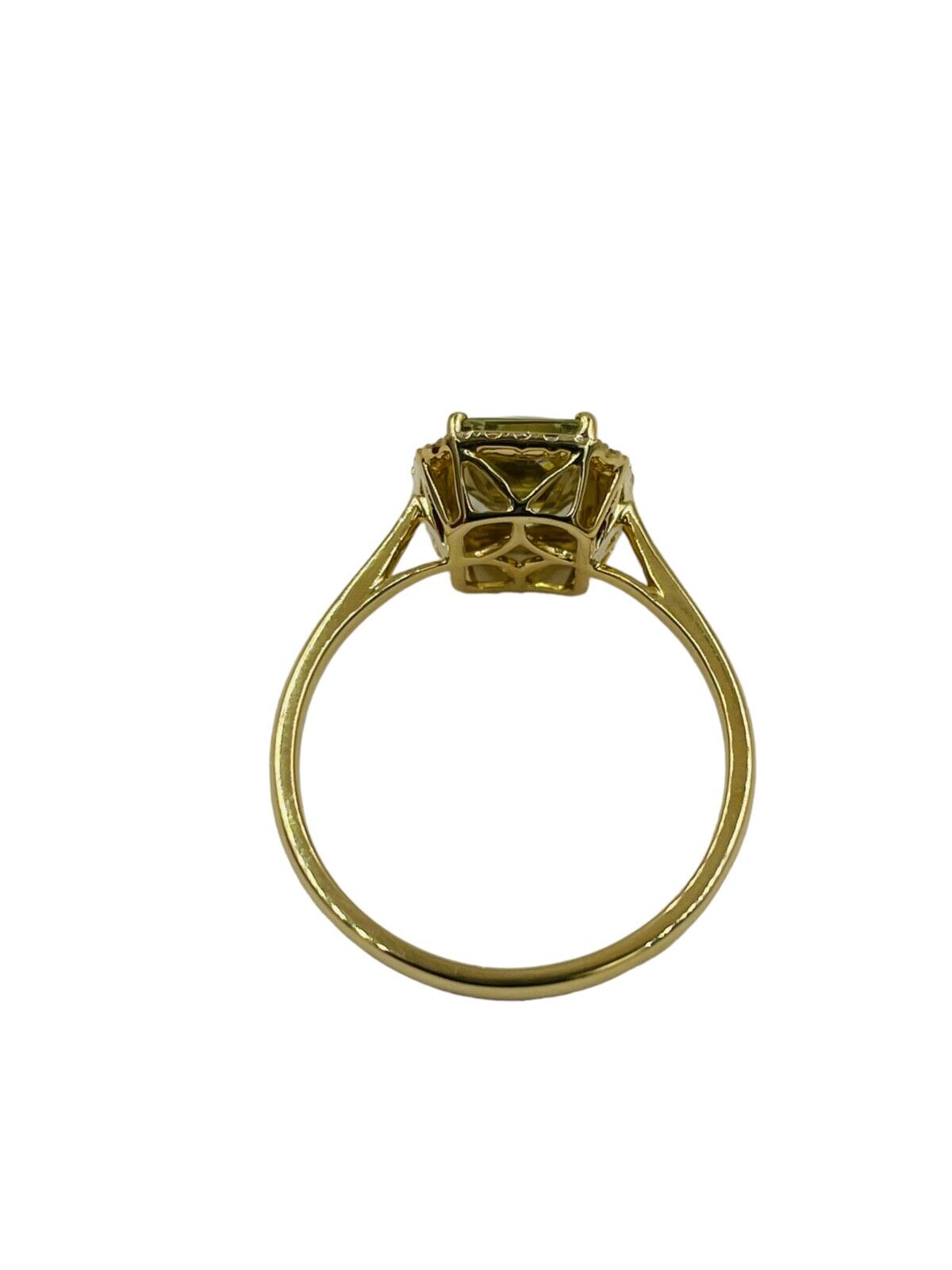 Iliana 18K Yellow Gold Diopside, Diamond Ring Size 9.5