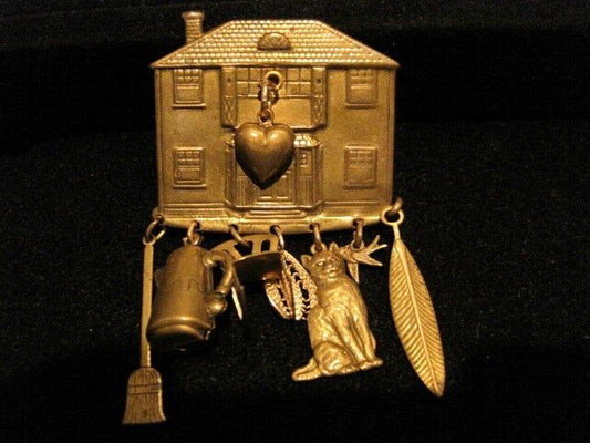 Jan Michaels San francisco House Charm Brooch pin
