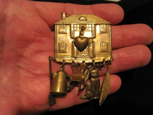 Jan Michaels San francisco House Charm Brooch pin
