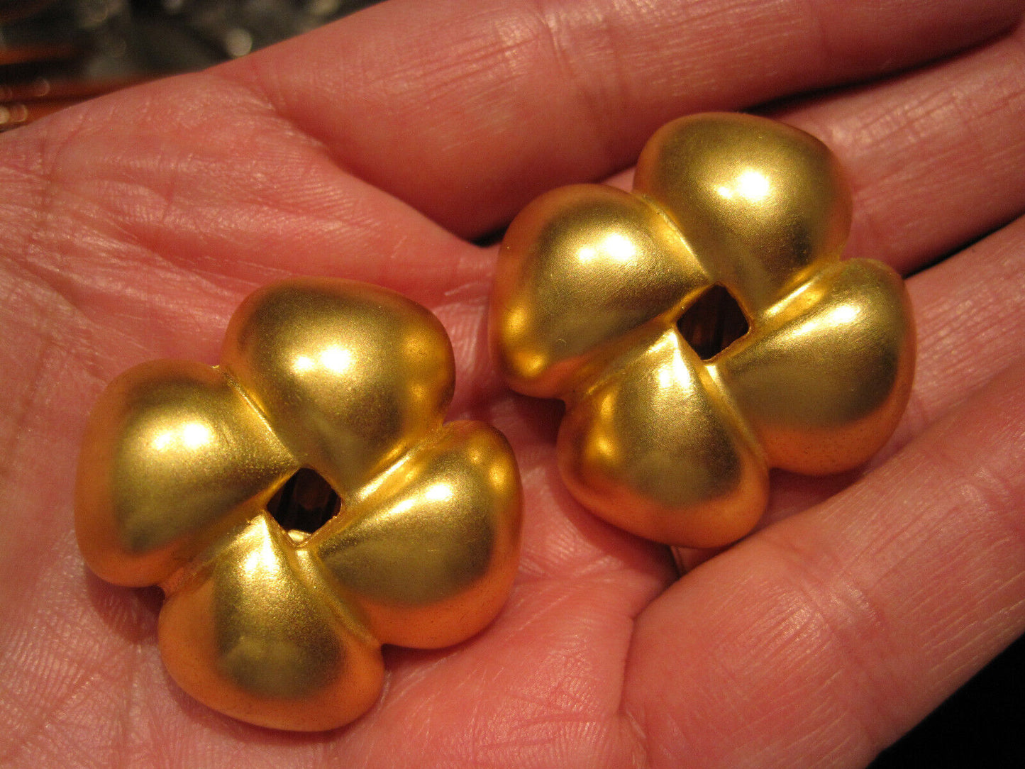 Victoria Varga Matte Gold Knot Clip Earrings