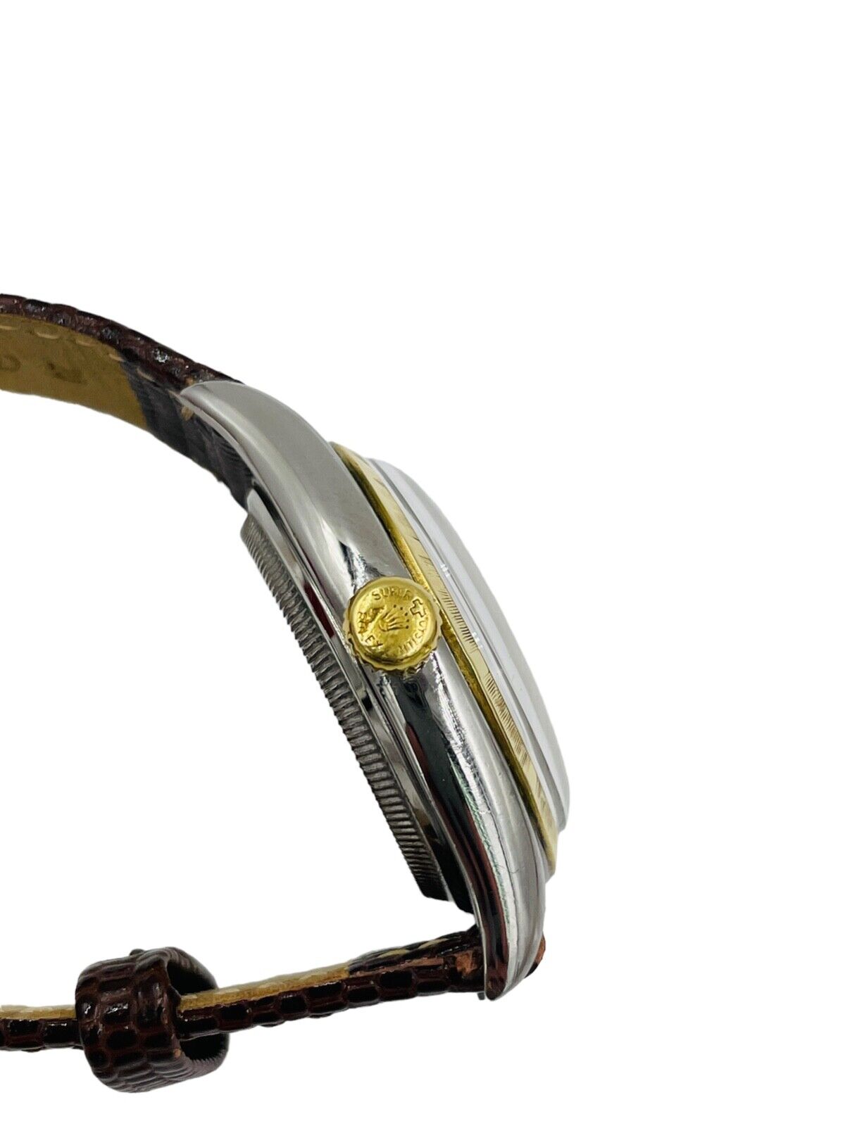 1953 Rolex Bubbleback 14K bezel Gold Stainless Steel Watch Ref. 6105