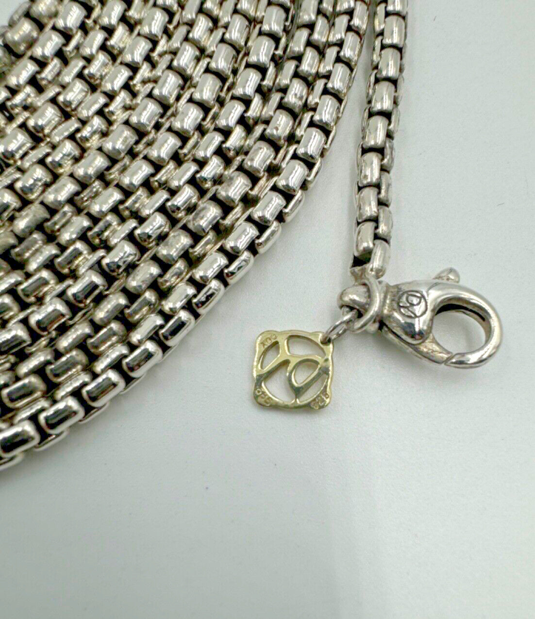 David Yurman Sterling Silver 3.6mm Box Chain Necklace 72" Length 119g