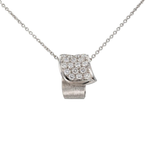 Henry Dunay Diamond Platinum Pendant Necklace