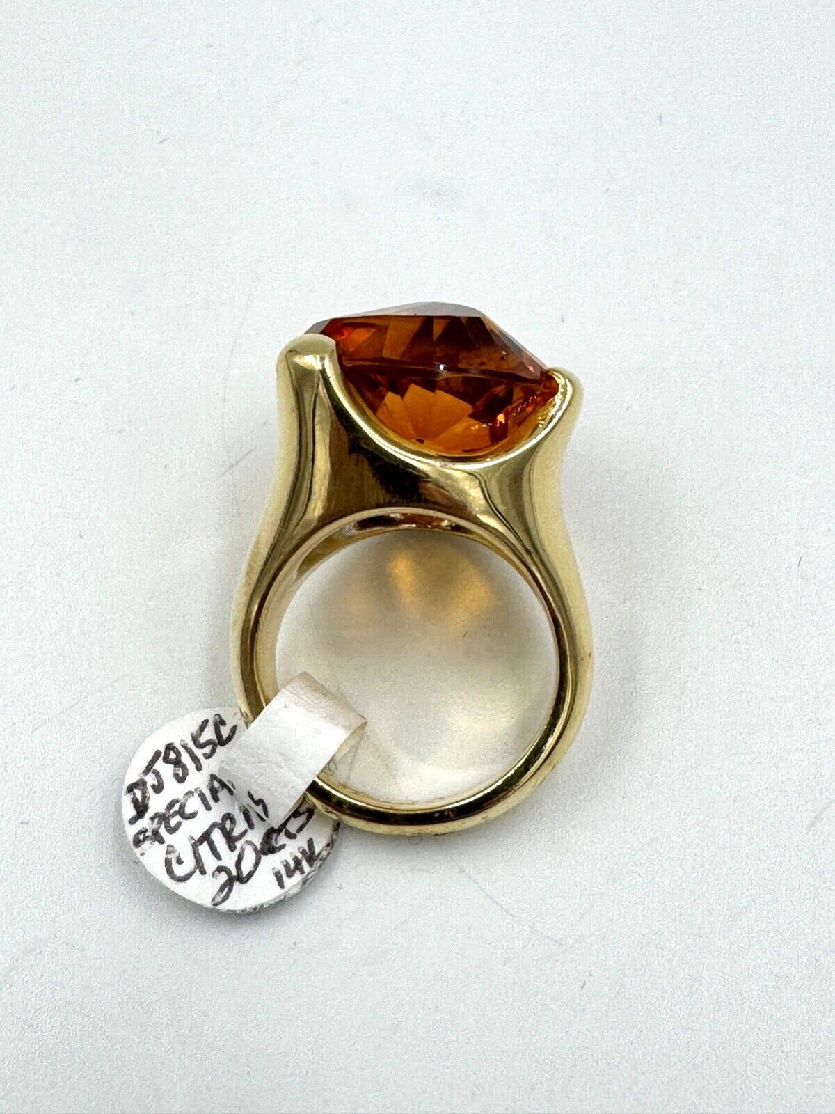 Fancy Cut Citrine 14K yellow Gold Cocktail Ring