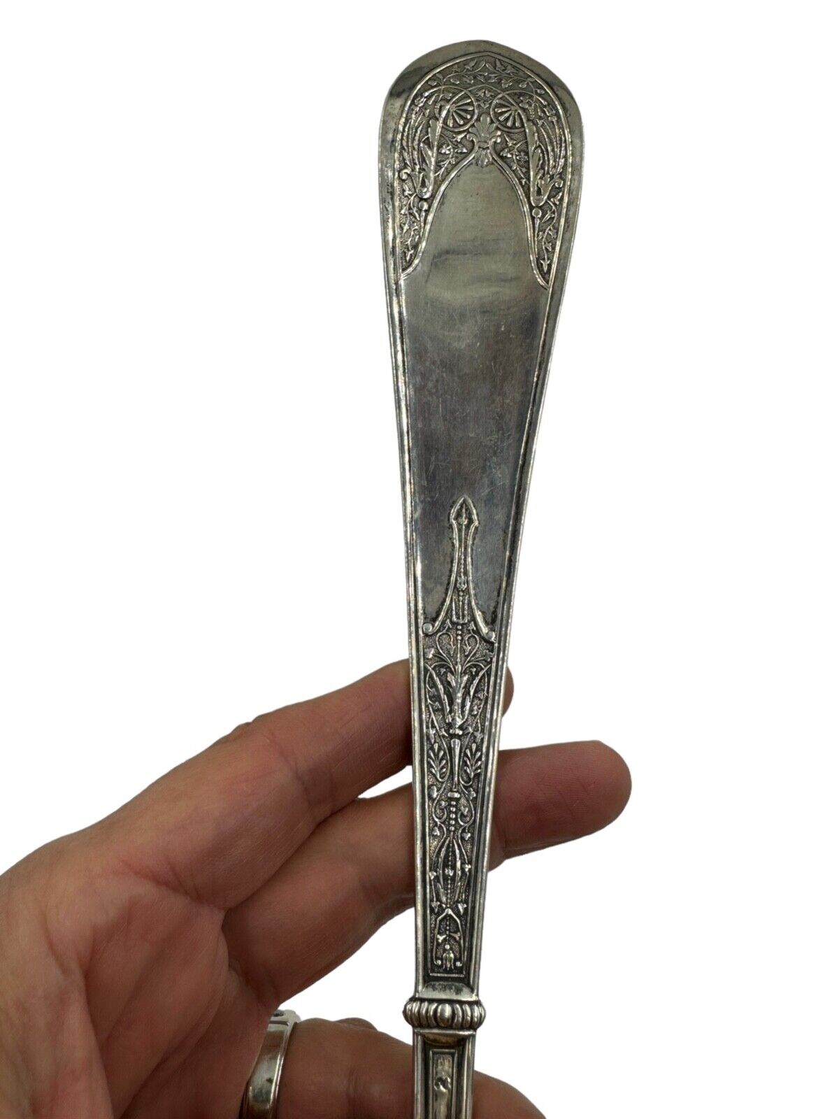 Aesthetic Movement Gorham Raphael Sterling Silver Punch Ladle 1874 Huge 13.5"